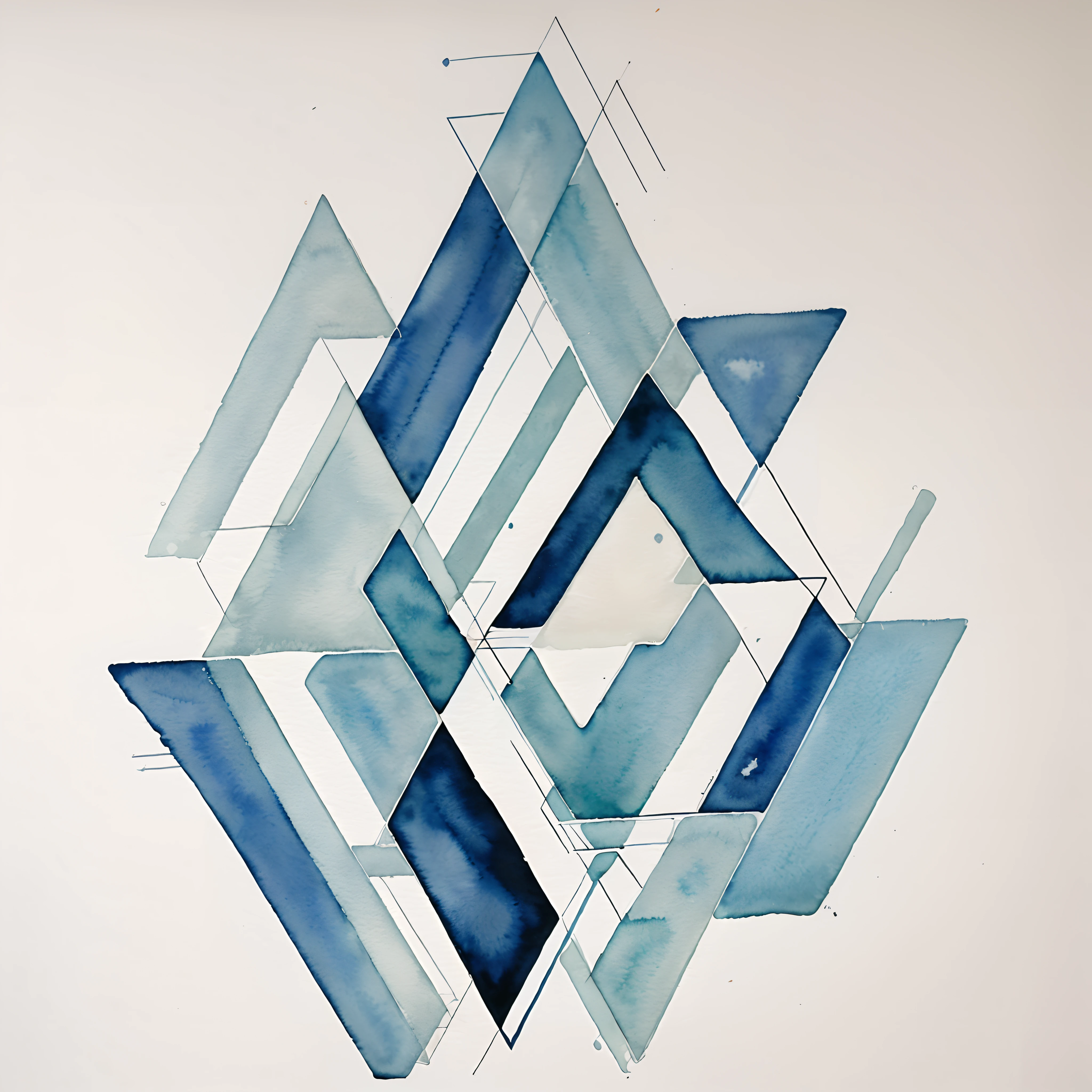 Geometric Abstraction: This style utilizes geometric shapes and patterns to create visually striking and structured watercolor compositions.