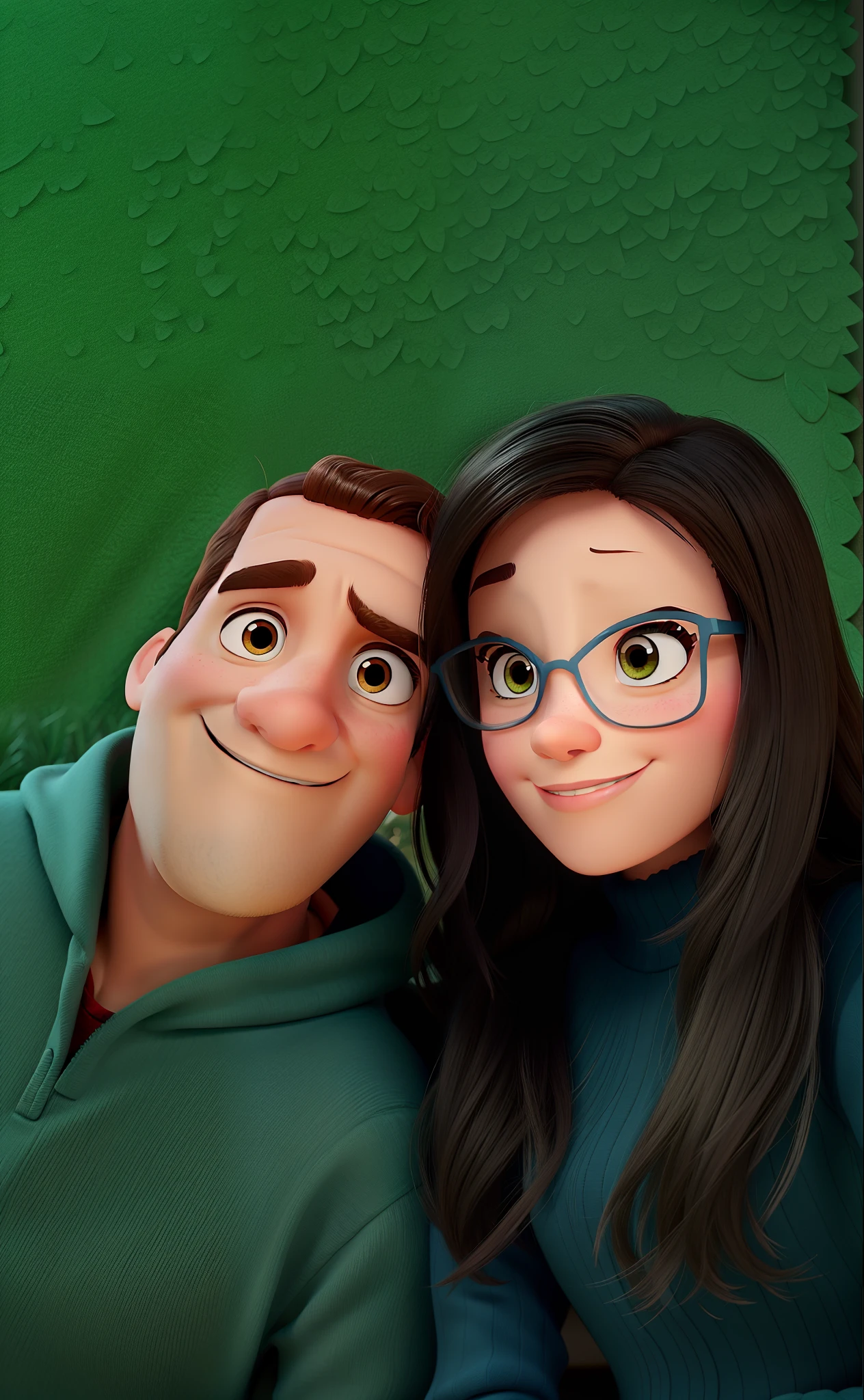 Um casal lindo estilo disney pixar, alta qualidade
