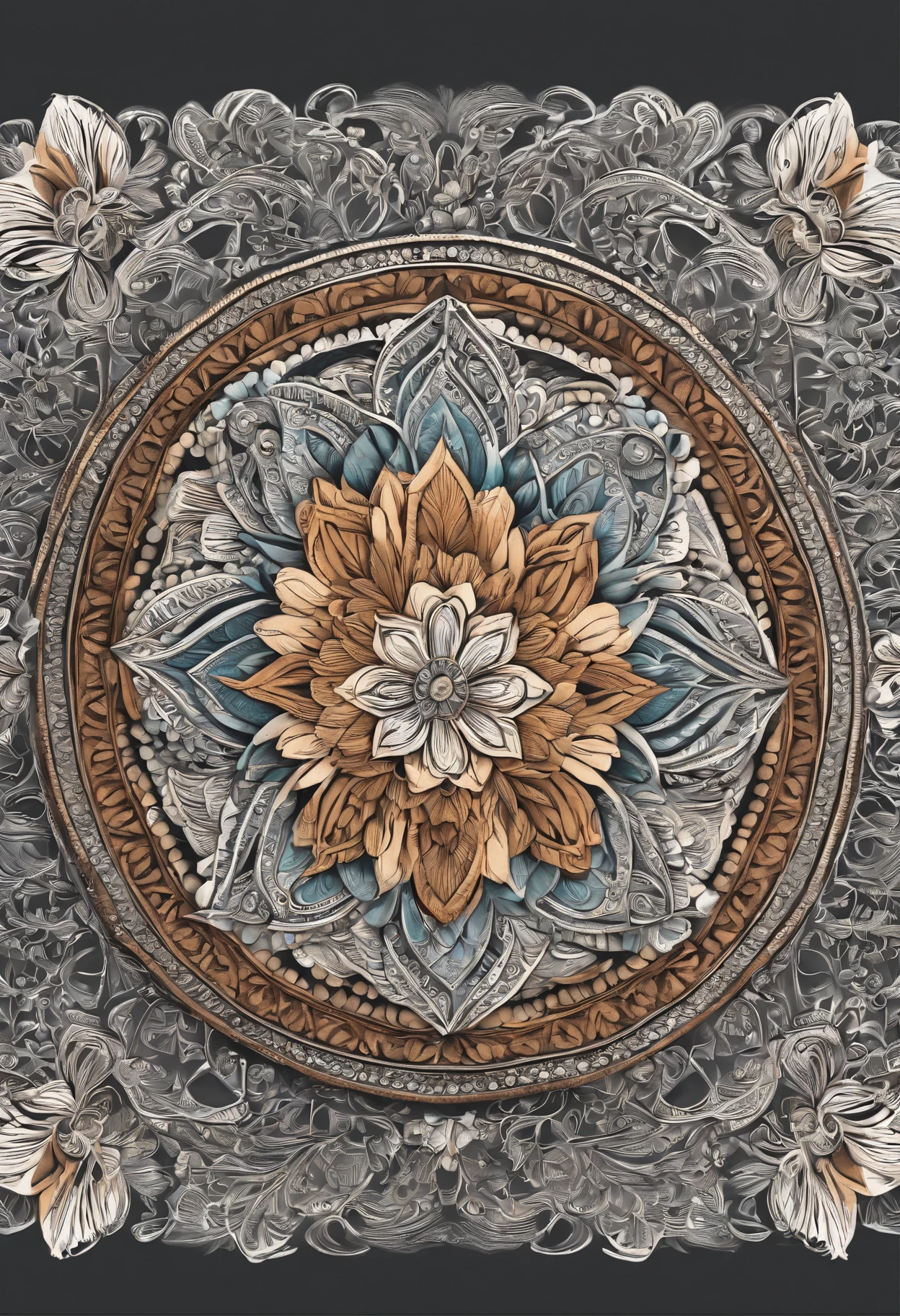 Arte Oficial, Papel de parede 8k unificado, ultra detalhado, Beleza Bonita, Beautiful, master part, best quality, (Zentangle, mandala, Tangled, emaranhar), (flower ecstasy: 1.2) Dynamic angle, cowboy shot, the most beautiful chaotic forms, elegence, Design Fauvista, cores brilhantes, Romantismo, atmosfera, Corvo de Ouro, deus sol, pena, fire,