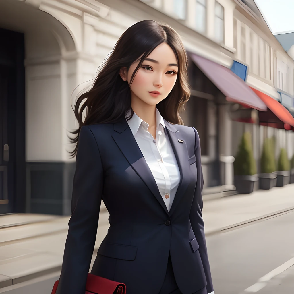 Woman in a suit