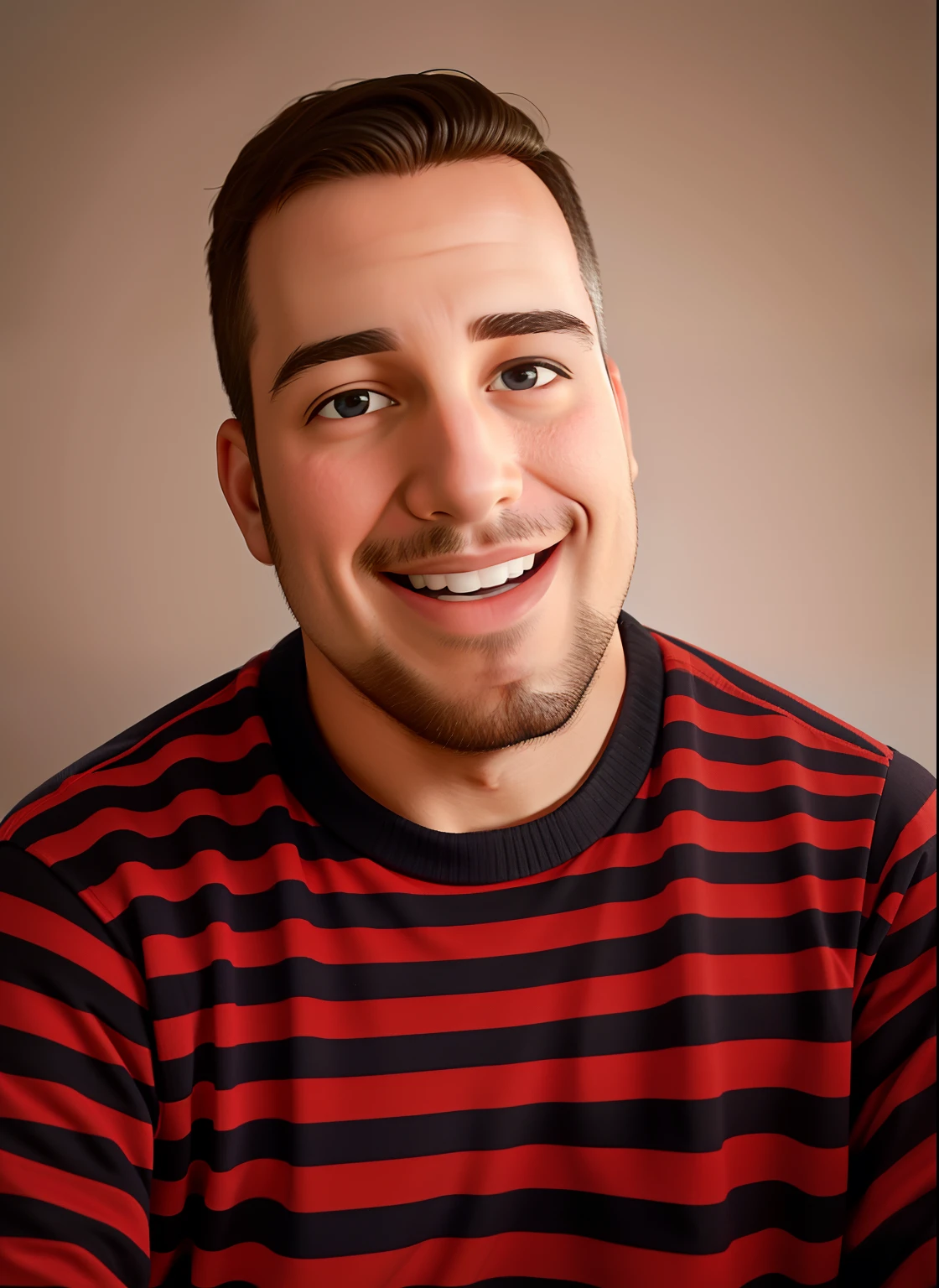 homem com barba e camisa listrada sorrindo, Zachary Corzine, adam varga, foto de perfil headshot, foto headshot, retrato de alta qualidade, Mateus Stewart, Dustin Panzino, Retrato no meio da foto, Marcos Ariano, restolho leve com camisa vermelha, Rob Janoff, Jon Lothian, Samdoesart, retrato de personagem de mim, catalog photo, fotografia headshot
