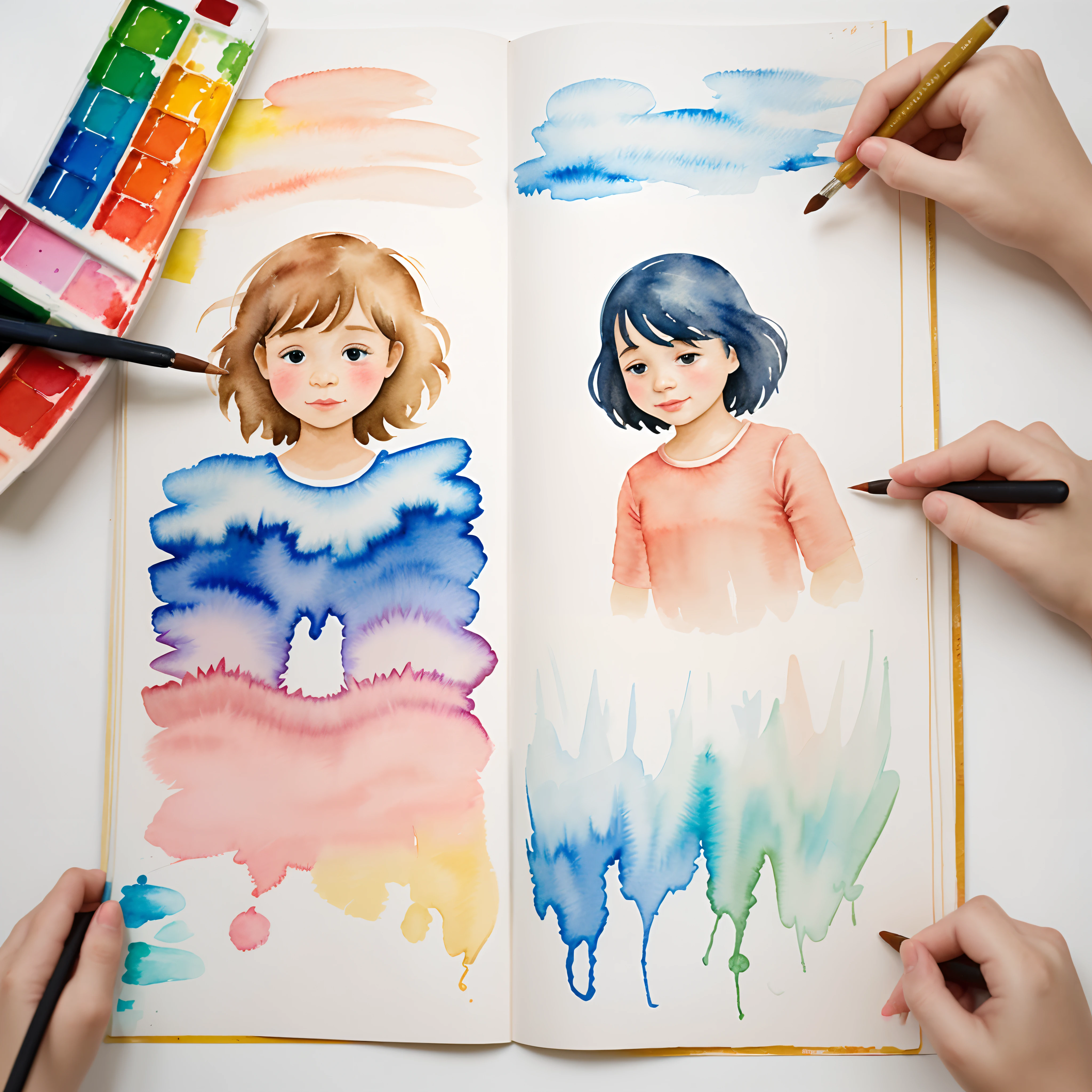 Children's Illustration: Watercolors are often used in children's books and illustrations to create whimsical and inviting visuals.