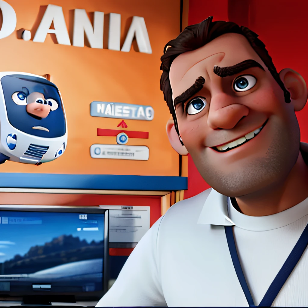 tmasterpiece，a melhor qualidade，Um homem com olhos，head shoot，estilo disney，Standing in the park，Muitos detalhes no rosto