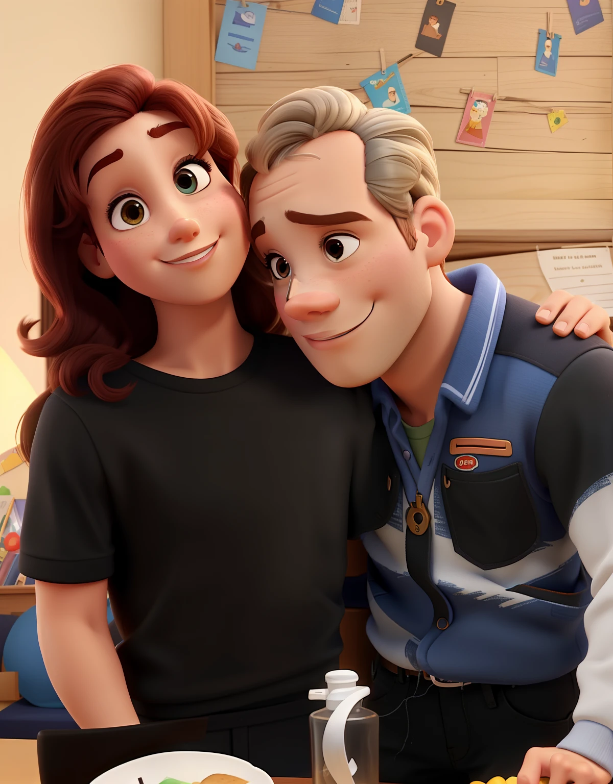 Mulher e homem estilo Disney pixar ,alta qualidade,melhor qualidade