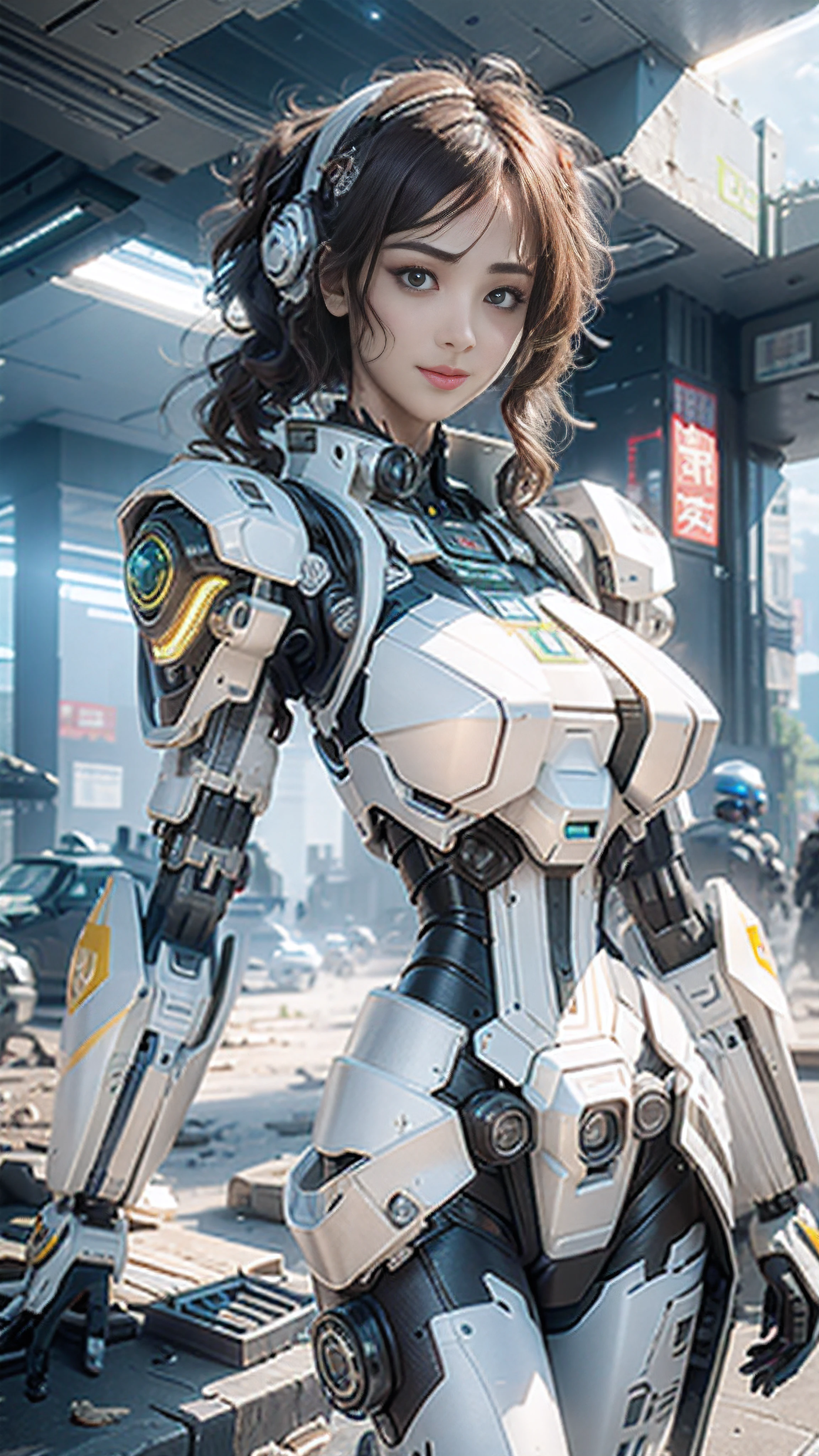 ((Best quality)), ((masterpiece)), (highly detailed:1.3), 3D,Shitu-mecha, beautiful cyberpunk women with her mecha in the ruins of city from a forgoten war, ancient technology,HDR (High Dynamic Range),Ray Tracing,NVIDIA RTX,Super-Resolution,Unreal 5,Subsurface scattering,PBR Texturing,Post-processing,Anisotropic Filtering,Depth-of-field,Maximum clarity and sharpness,Multi-layered textures,Albedo and Specular maps,Surface shading,Accurate simulation of light-material interaction,Perfect proportions,Octane Render,Two-tone lighting,Low ISO,White balance,Rule of thirds,Wide aperature,8K RAW,Efficient Sub-Pixel,sub-pixel convolution,luminescent particles,light scattering,Tyndall effect