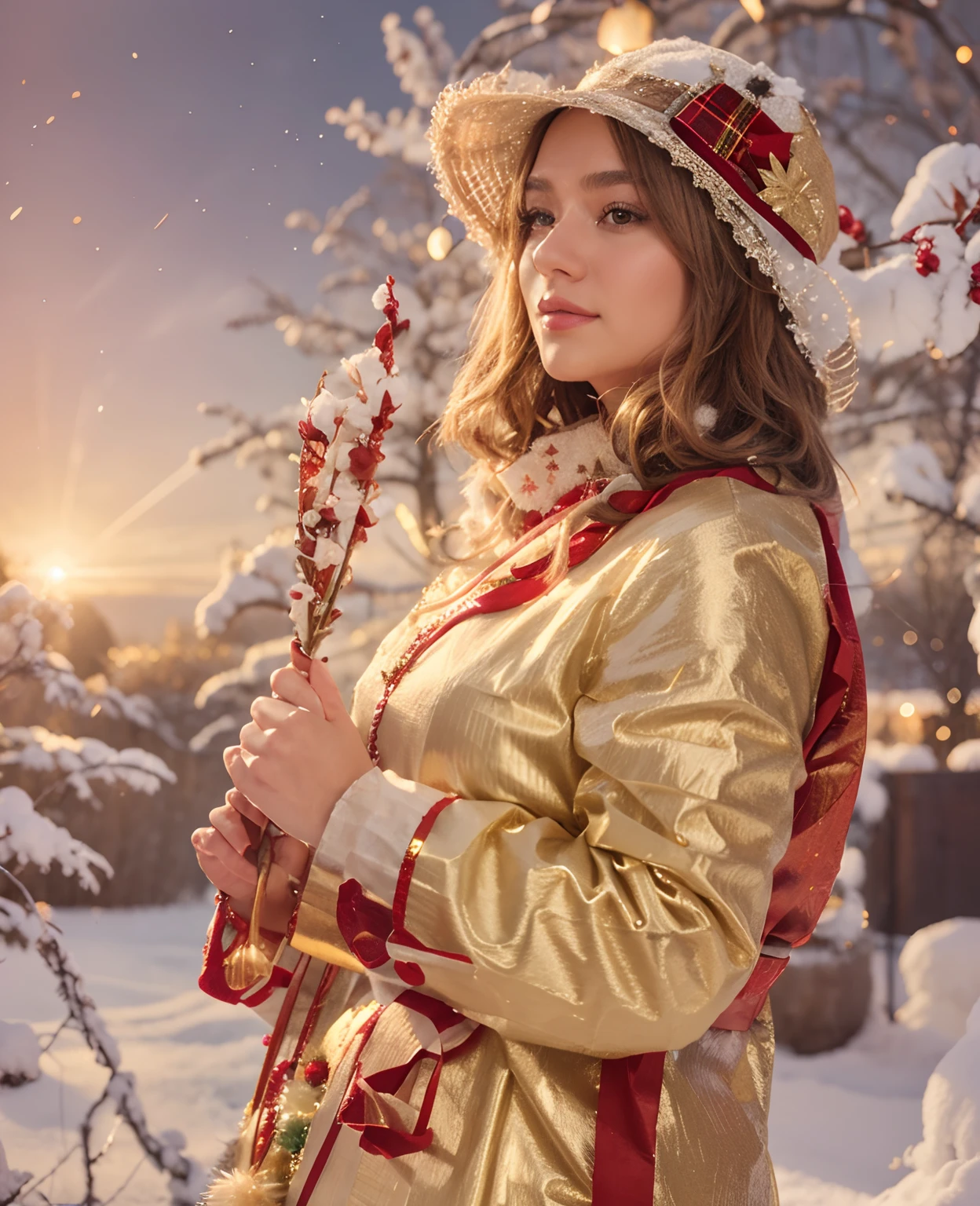 New Year's decorations, scenery artwork, Garlands