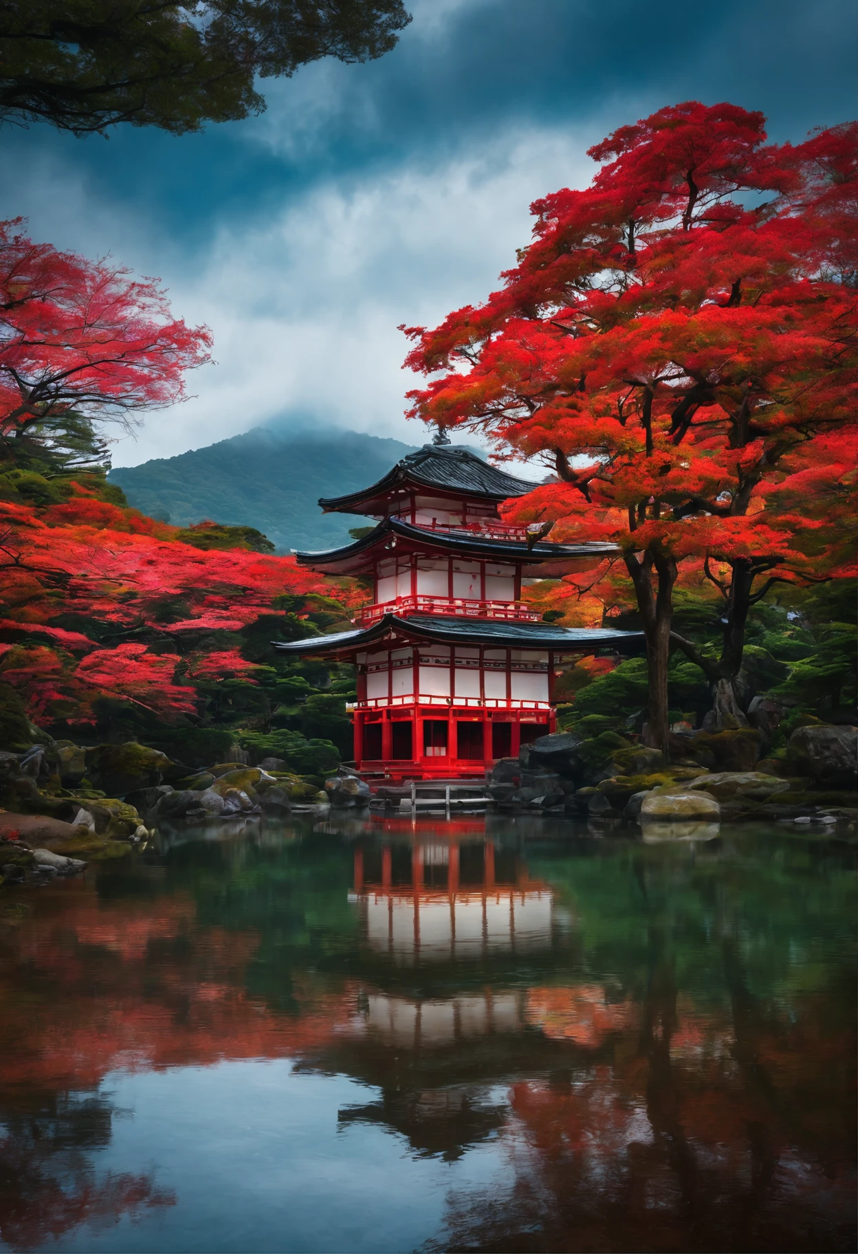 styhuke, (sgnovelcg:1.2), sgzeronovelcg, DDIM_Humadim, Shrine of Japan, scenecy, Water, Mistbone