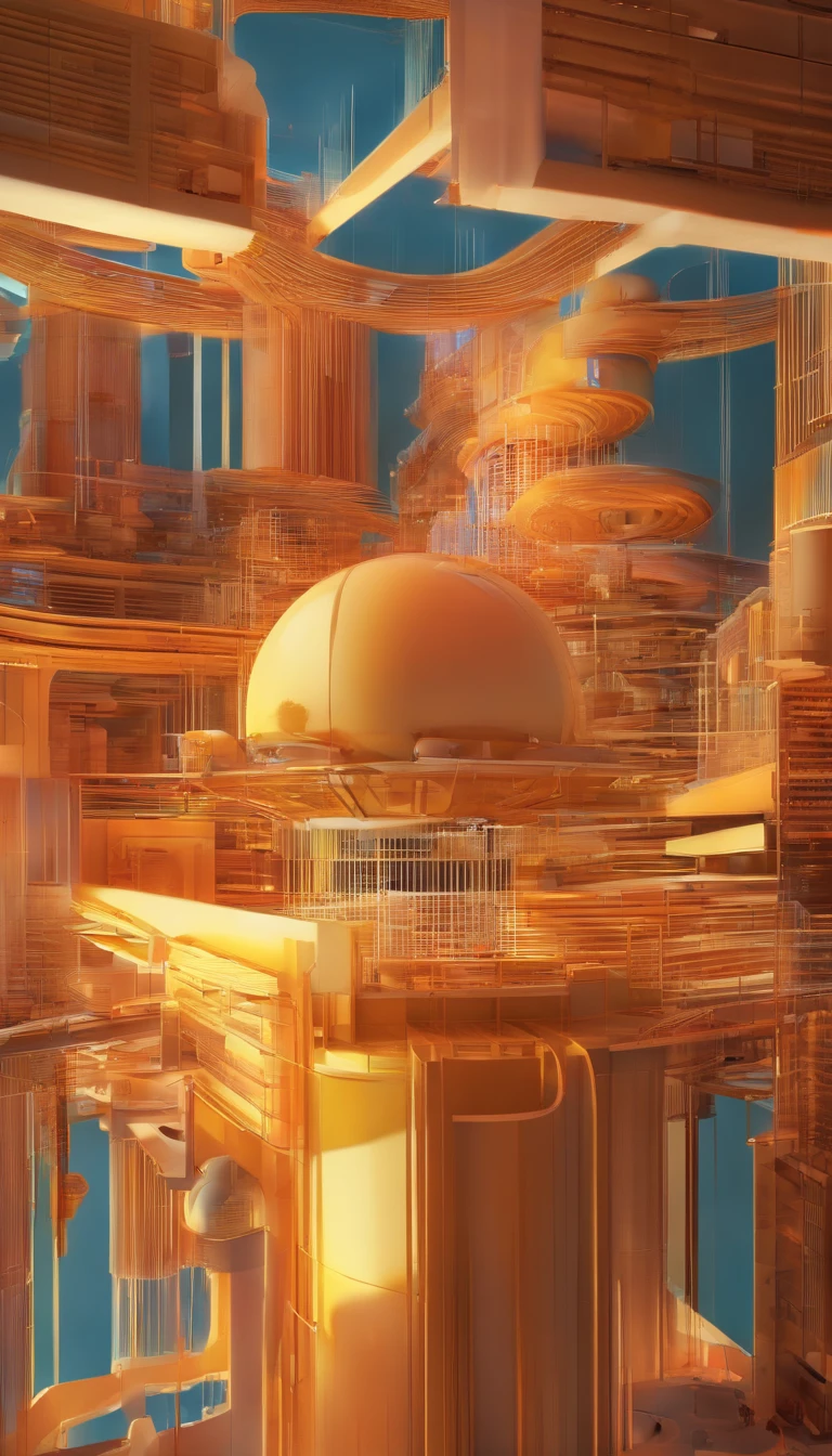 ((Tecnologia)vila),in a panoramic view,choque visual,Epcot,Digital Science Fiction,Cidade moderna tridimensional,Qualidade de imagem Ultra HD,High Definition Photography