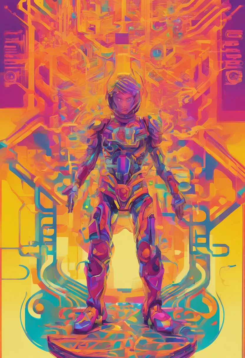 The logo features a stylized image of a cybersuit,fluency, Modern lines. She stands in an elegant posture,Leaning forward slightly. Her hair flows like a waterfall of numbers,The gradient color ranges from light blue at the tip to deep purple at the root. His eyes are bright and futuristic, For them,There is a cybernetic glow. em seu peito, Just above his heart, is a small icon representing a gear, encoding "Machine" In "Stupid machines". This gear is minimalist,Silver-toned. typographic "Stupid machines" Below the numbers is written Hyundai, Stylized fonts. The text is in a cybernetic tone that matches the diagram, The letters have a futuristic look