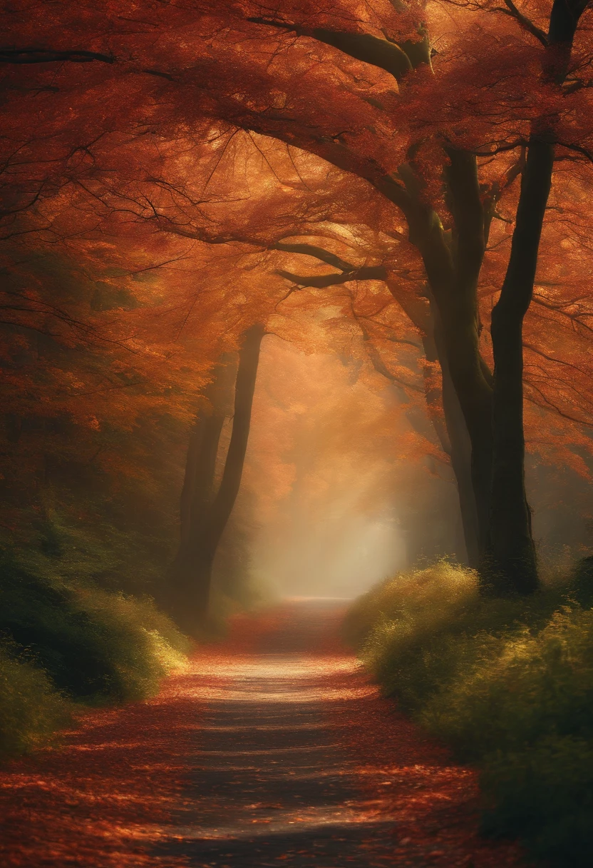 (super elaborado CG Unity 8K papel de parede), (master part), (extremely high quality), (Realistic), gueixa, quimono, Dance, Onze, orelhas pontiagudas, ((best quality)), (super detalhado)), (((fotografia)), Japan autumn forest