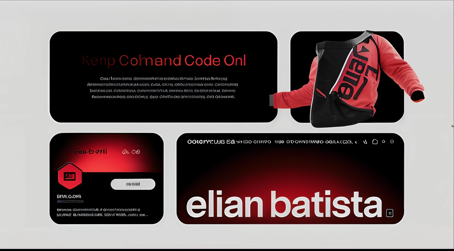 arafed image of a red and black website with a red light, inspired by Elias Ravanetti, by Elias Ravanetti, inspired by Nathan Oliveira, e-sport style, inspired by Bálint Kiss, splash page, monochrome and red color bleed, inspired by Ken Elias, clean and simple design, on textured base; store website