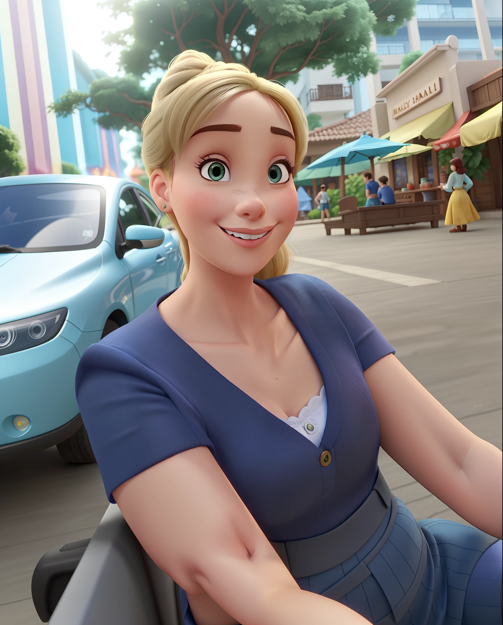 mulher branca no estilo Disney Pixar, alta qualidade, melhor qualidade.
