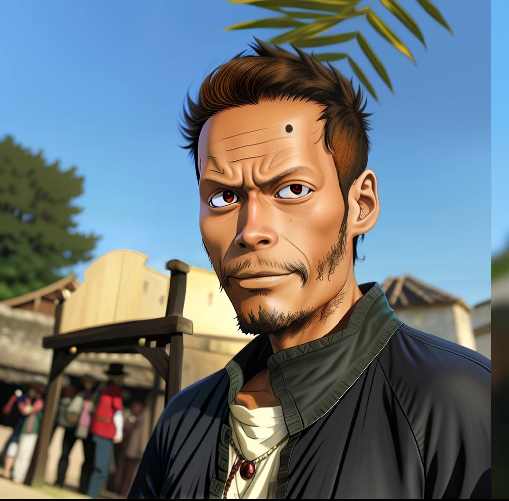 Luffy de l’ancien One Piece，Peint dans le style des anciens généraux-guerriers