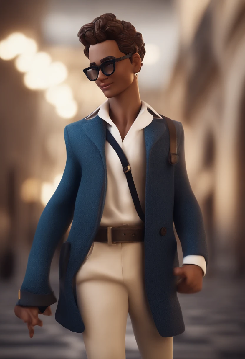Personnage de dessin animé d’un homme avec des lunettes noires, cheveux bouclés brun foncé et chemise bleue, personnage d’animation, Caractère stylisé, Rendu de style d’animation, 3D stylisée, Rendu Arnold Maya, Rendu 3D stylisé, Toon Render Keyshot, Caractère 3D, Caractère 3D, Rendu 3D stylisé, Rendu de caractère 3D, Personnage de dessin animé, Personnage en gros plan, Pose du personnage, (Pixar Style) (Partie maîtresse:1.2) (Bokeh) (meilleur qualité) (Peau détaillée) (Texture détaillée) (8k) (argile) (éclairage cinématographique) (mise au point nette