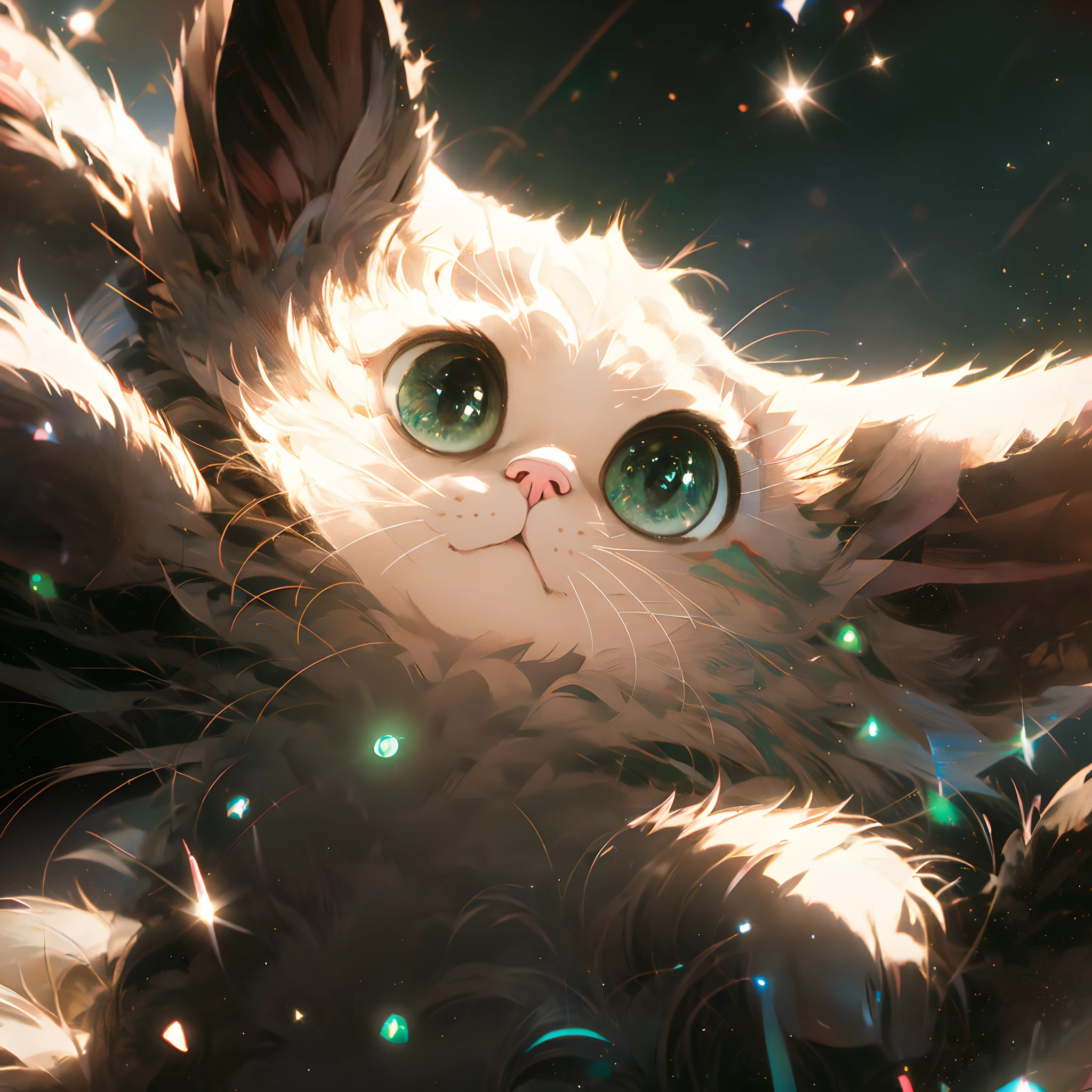 On a sunny afternoon,I sat on the couch,The mood is decadent,dysphoria。sudden,My little kitten at home has shining green eyes,Lightness came into my sight。It rubbed its soft fur against my hand,As if to tell me,Everything will be fine。