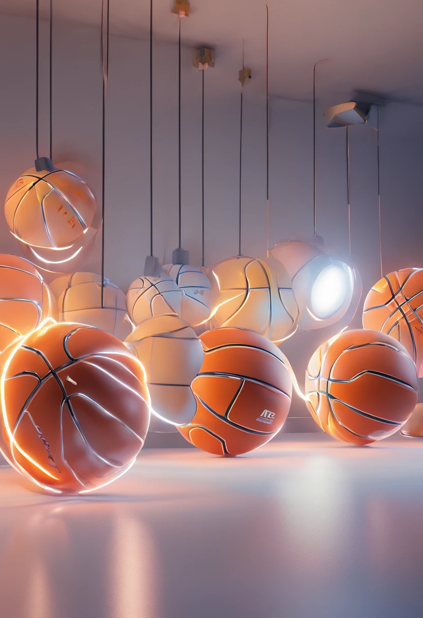 Basketball-shaped lights