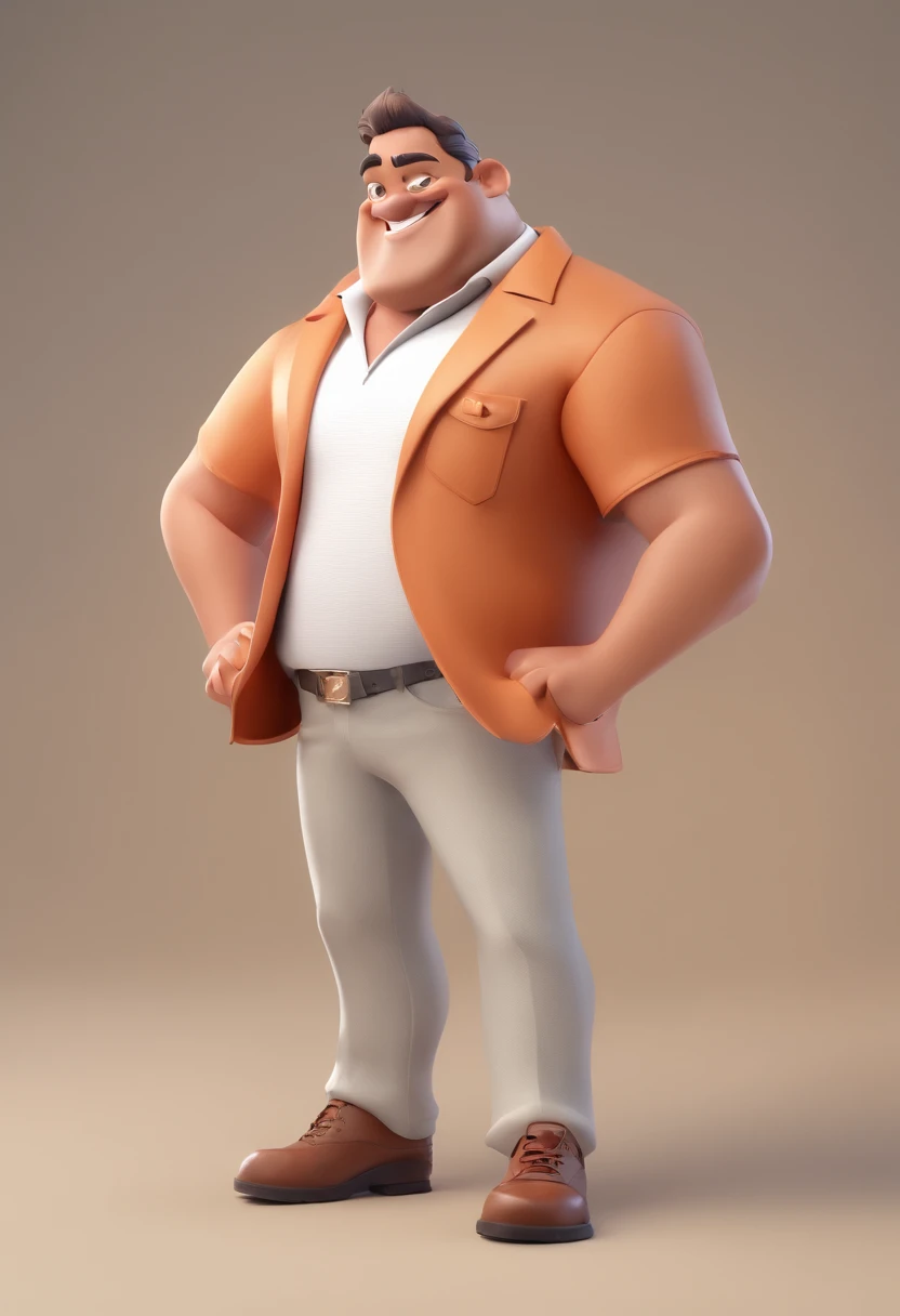 Smiling Man Illustration, sorriso insano, Homem de pele marrom com um sorriso gigante, happily smiling at the camera, sorriso atrevido, he's smiling, sorriso muito grande, Macho sorridente, foto de perfil headshot, rindo sorriso enorme, desenhando no estilo de Arte 3D, c4d, fundo de cor branco puro, estilo disney, estilo pixar render ilustracao Super Detalhe, 8k