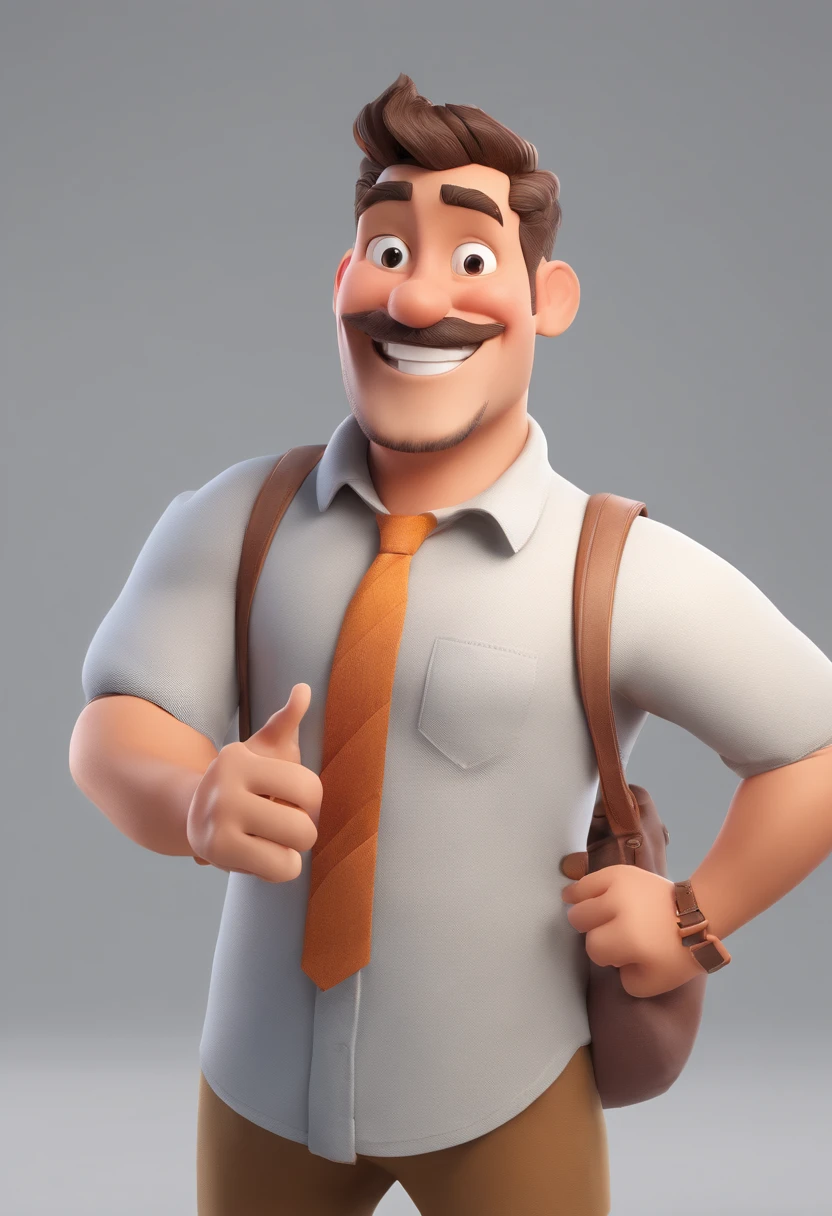 Smiling Man Illustration, sorriso insano, Homem de pele marrom com um sorriso gigante, happily smiling at the camera, sorriso atrevido, he's smiling, sorriso muito grande, Macho sorridente, foto de perfil headshot, rindo sorriso enorme, desenhando no estilo de Arte 3D, c4d, fundo de cor branco puro, estilo disney, estilo pixar render ilustracao Super Detalhe, 8k