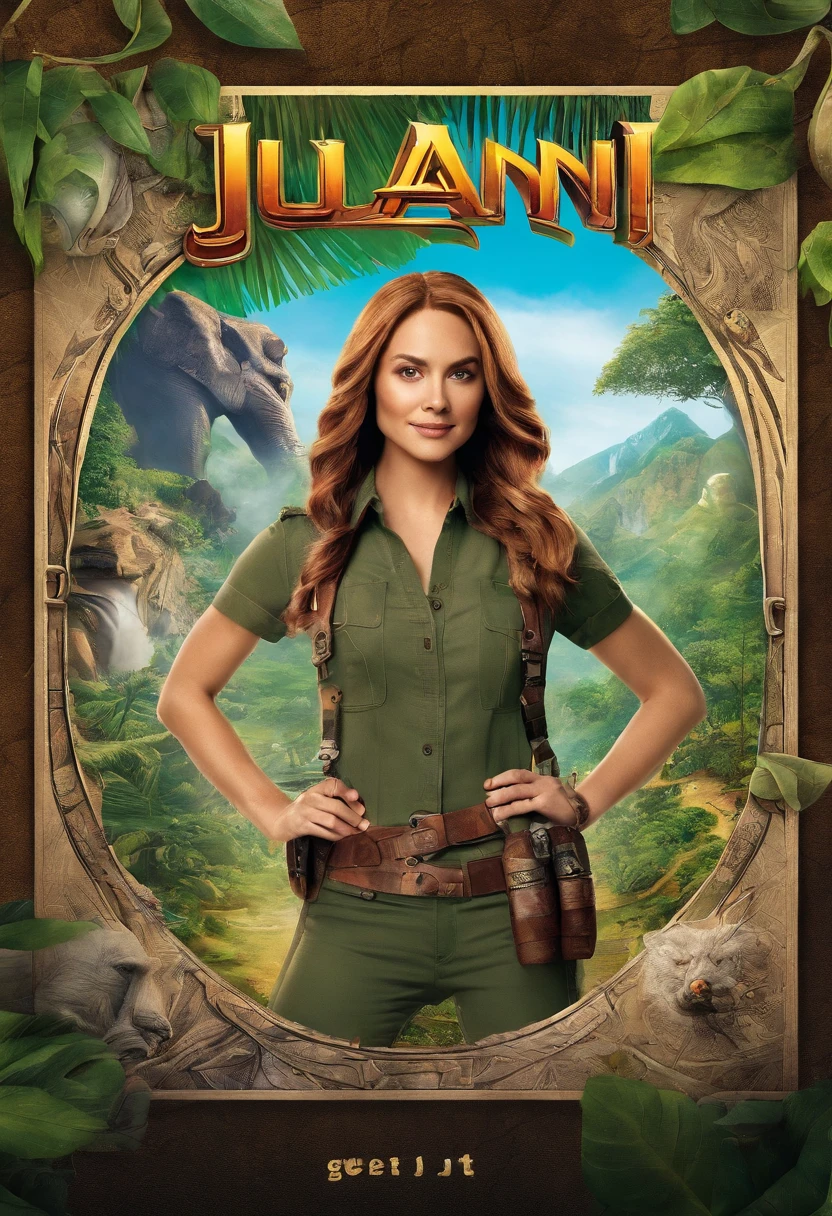 Advertisement for Jumanji board game with anya