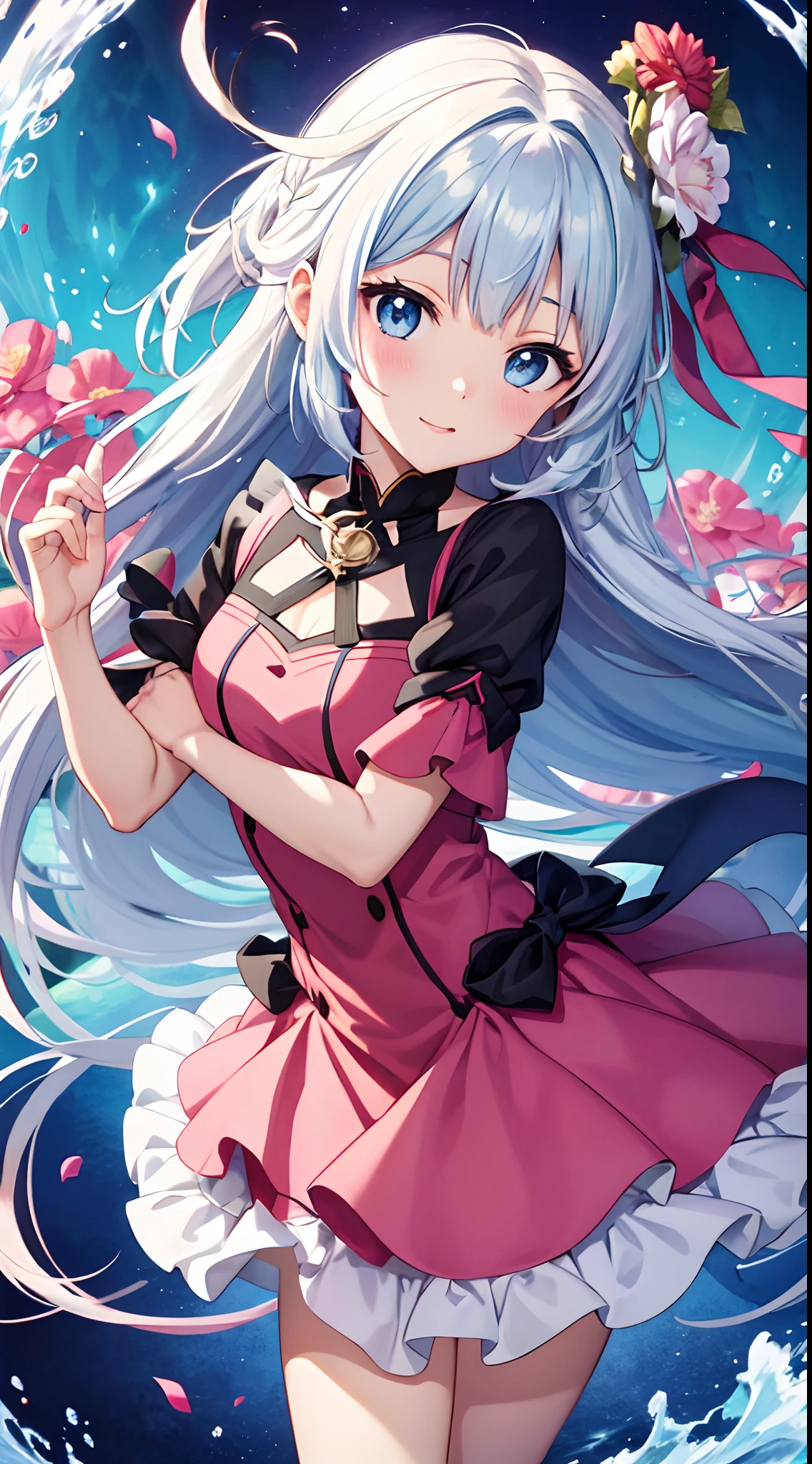 Change hair color to light blue、Redrawing