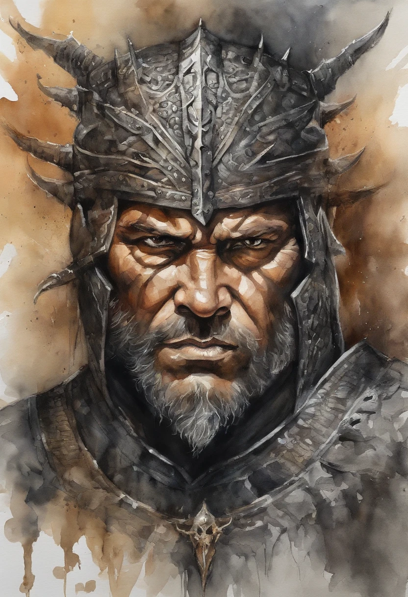 Masterpiece, Best quality, meticuloso, Ultra detailed, The face of a man with lightning and thunder, Anger, irate, supreme god, Smooth black armor
