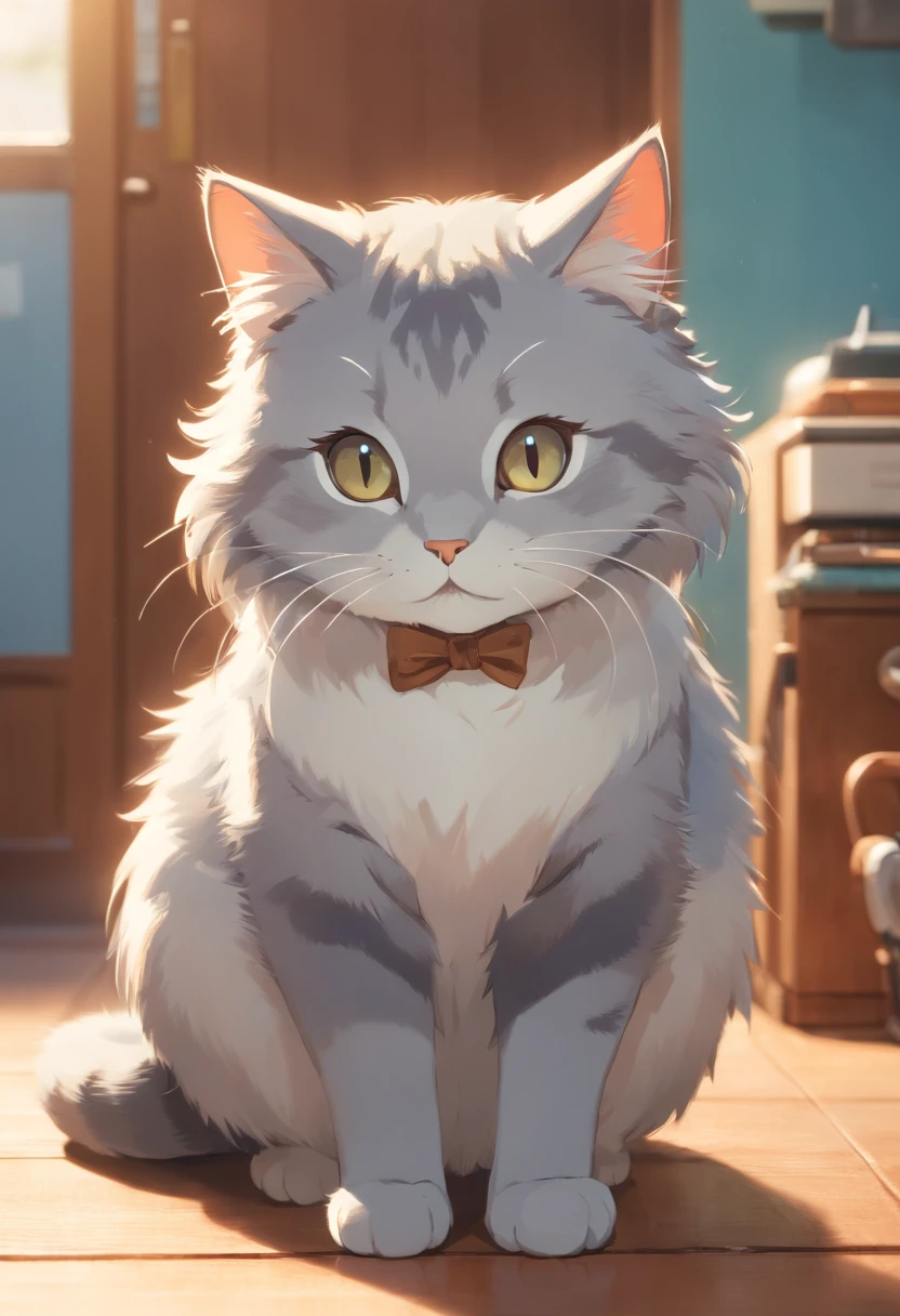 "Generate ultra-high definition images of chic cats, Gray cat in sweatshirt. Use advanced macro photography techniques、Highlights the intricate details of the cat's coat, mustache, And expressive eyes. Place the camera at the level of the peephole, Create an intimate connection between the audience and the cat subject. Large aperture,Achieves a shallow depth of field, Make the cat stand out clearly against a slightly blurred background. Improve lighting to emphasize the texture and contours of the cat's body, In software, Remove coarse shadows、, cosy atmosphere. (Wearing a costume:1.2),Splashing, Scratching a cat in a relaxed position, But balanced, Show flexibility and elegance. Try to capture the moment of natural movement, Stretching, Pubic hair beauty, etc., Convey realism. Implement post-processing techniques to improve image clarity, Contrasty, and color balance, Protect every aspect, From the intricate patterns of cats to their intense gazes, Rendered in stunning detail. Finally, convey the gentle beauty and innate grace of cats,,, Capture fleeting moments,Celebrating the uniqueness of cat curiosity and balance."