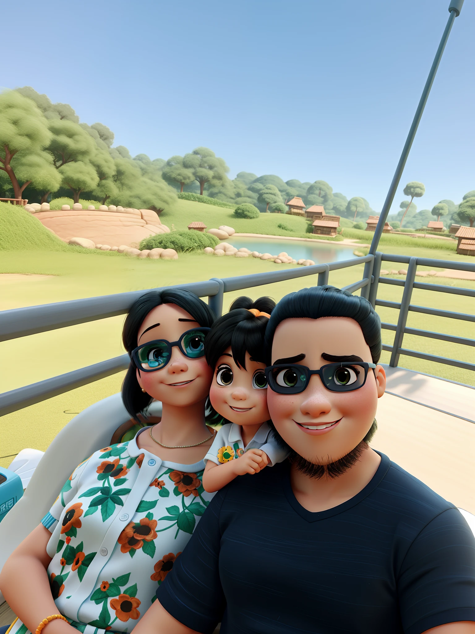 pai, mami , cabelo pequeno, Disney pixar |