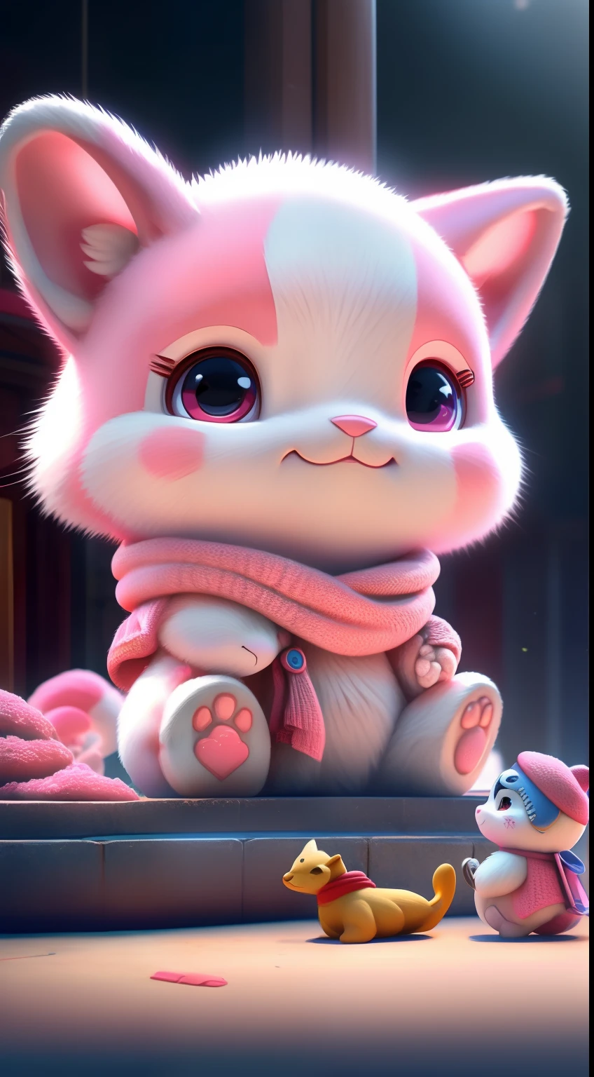Pink mascot, with eight uprising cultural characteristics, distinctive characteristics, rich connotation Jiangxi city IP has unique creativity and design, in line with the characteristics of the times Cute image, great affinity and communication Cute little animals Furry, anime, contemporary art, UHD