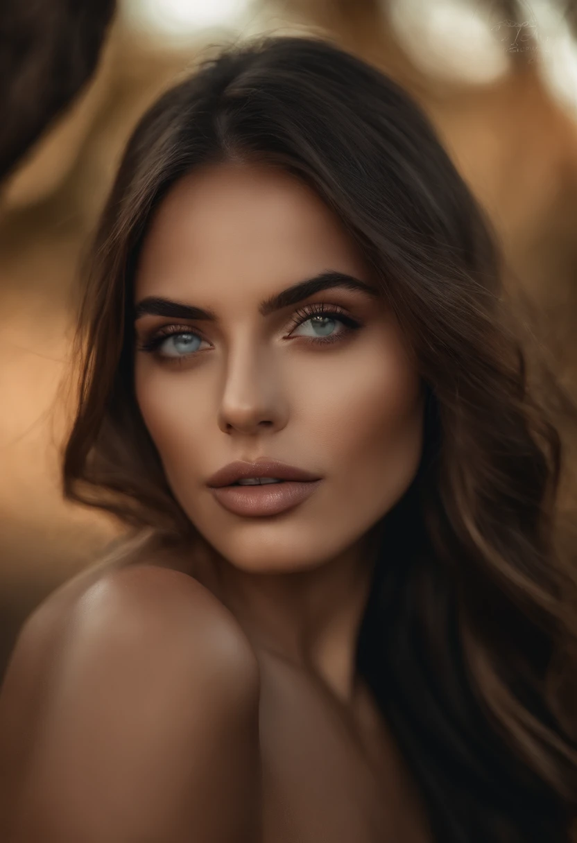 arafed woman fully , sexy girl with brown eyes, ultra realistic, meticulously detailed, portrait sophie mudd, brown hair and large eyes, selfie of a young woman, dubai eyes, violet myers, without makeup, natural makeup, looking directly at the camera, face with artgram, subtle makeup, stunning half body shot, looking at the camera as a naked nude selfie, medium to large size bust