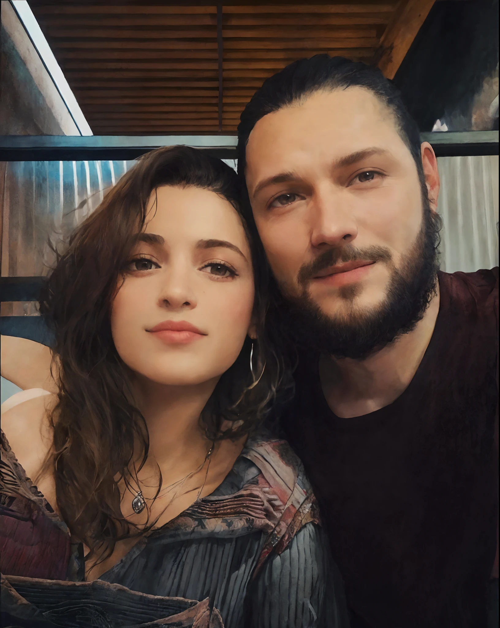 there is a man and woman posing for a picture together, imagem de perfil, Rei Lagarto / Rainha perdoando, vacation photo, Charli Bowater e Artgeem, Retrato de duas pessoas, Thomas Anthony e Malika Favre, Millaise e Greg Rutkowski, Fotografia de 2 0 0 0, foto de perfil, Bam Margera, Family photo