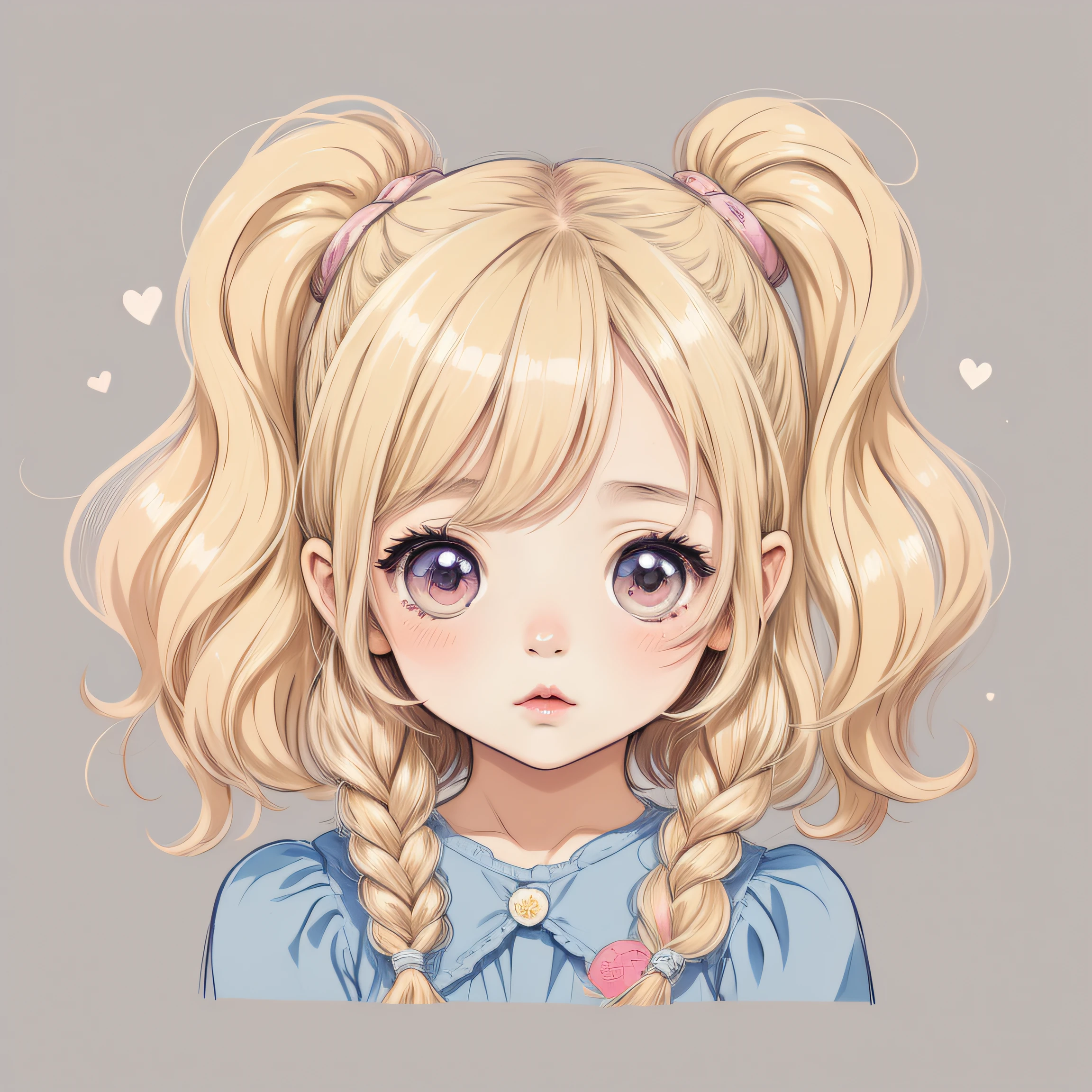 anime com cabelo loiro e olhos azuis com uma gravata borboleta, kawaii retrato realista, Belo estilo de arte, arte digital detalhada bonito, Retrato bonito, bela arte digital, Retrato bonito da meninaime, cabelo loiro com rabo de porco, retrato da menina animeo, menina chibi, Retrtilo anime, Nice anime style, illustration Anime style, Digital anime illustration, retratos bonitos da menina do anime