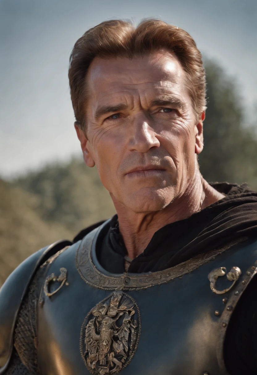 Arnold Schwarzenegger playing black knight