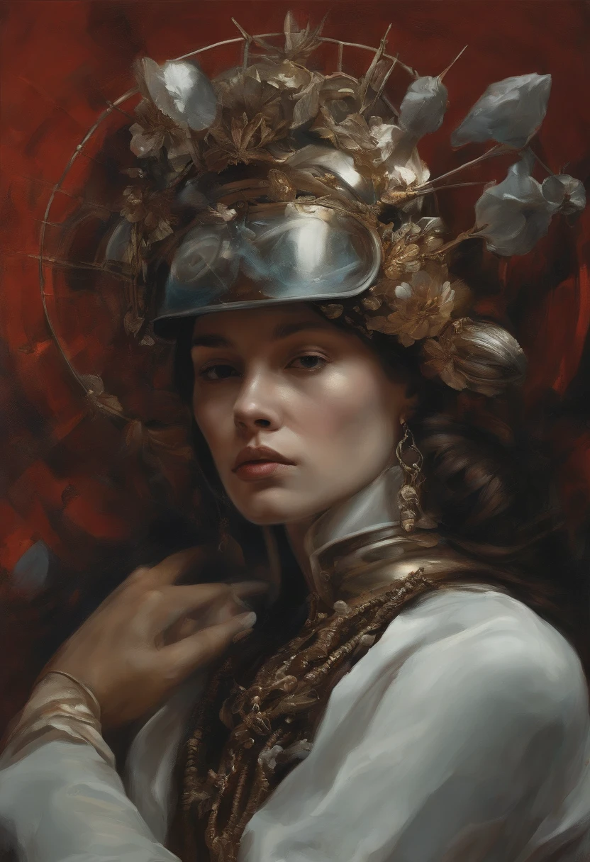 Kleyber nilo com luvas de boxe, Cybernetic Implant Wires, No estilo de Adrian Ghenie Esao Andrews Jenny Saville, Surrealismo Dark Art de James Jean Takato Yamamoto e BLII Sienkiewicz, trending on ArtStation, foco nítido, Studio photo, detalhes intrincados, altamente detalhado, Directed by: Greg Rutkowski, detalhes intrincados do rosto, TM Ninja, TM Samurai, poster style, Icons, cores vibrantees, estilo vetorial, arte digital, 4k, detalhes intrincados, Hipnotizante, feito profissionalmente, Beautiful vector illustration, 12k resolution, ..3d, todos os caracteres em corpo inteiro detalhado, altamente detalhado, vibrante, Ultra alta qualidade, hiper-realismo, fotorrealismo, octan render]