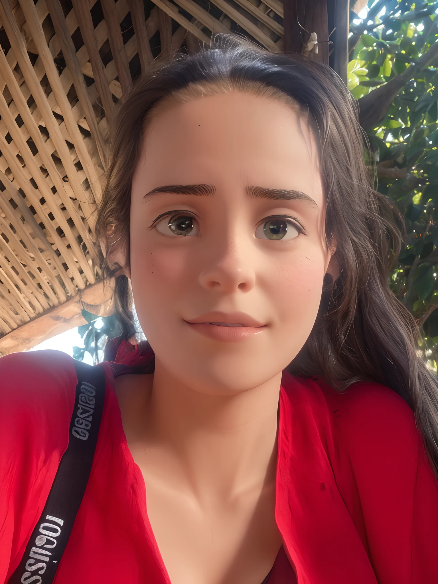 garota magra, Straight hair down to the neck, pele clara e nariz italiano
