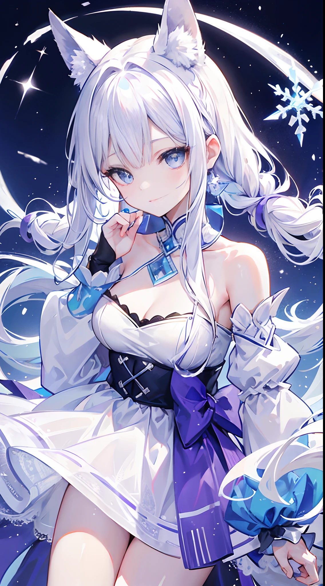 Masterpiece, Superb Product, 1 Female, (Face Close-up: 1.2) Mature Woman, Starry Sky, Sister, Royal Sister, Cold Face, Black Stockings, Blue Pick Dye, Light Pink Lips, Calm, Intellectual, Three Bands, Purple Eyes, Dragon Horns, Dragon Wings, Cold Background