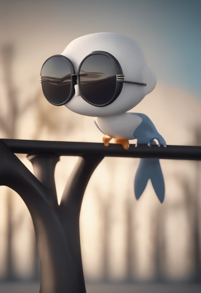 Cartoon character of a man wearing black glasses and a blue shirt, um personagem animado, Caractere estilizado, animation style rendering, 3D estilizado, Arnold Maya render, 3 d render stylized, toon render keyshot, Personagem 3D, Personagem 3D, 3d rendering stylized, 3 d character render, personagem de desenho animado, Personagem de close up, Pose de personagem, (Estilo Pixar) (master part:1.2) (Bokeh) (best quality) (pele detalhada) (textura detalhada) (8k) (argila) (Cinematic lighting) (foco nítido,Senta e vaza a parte superior do corpo