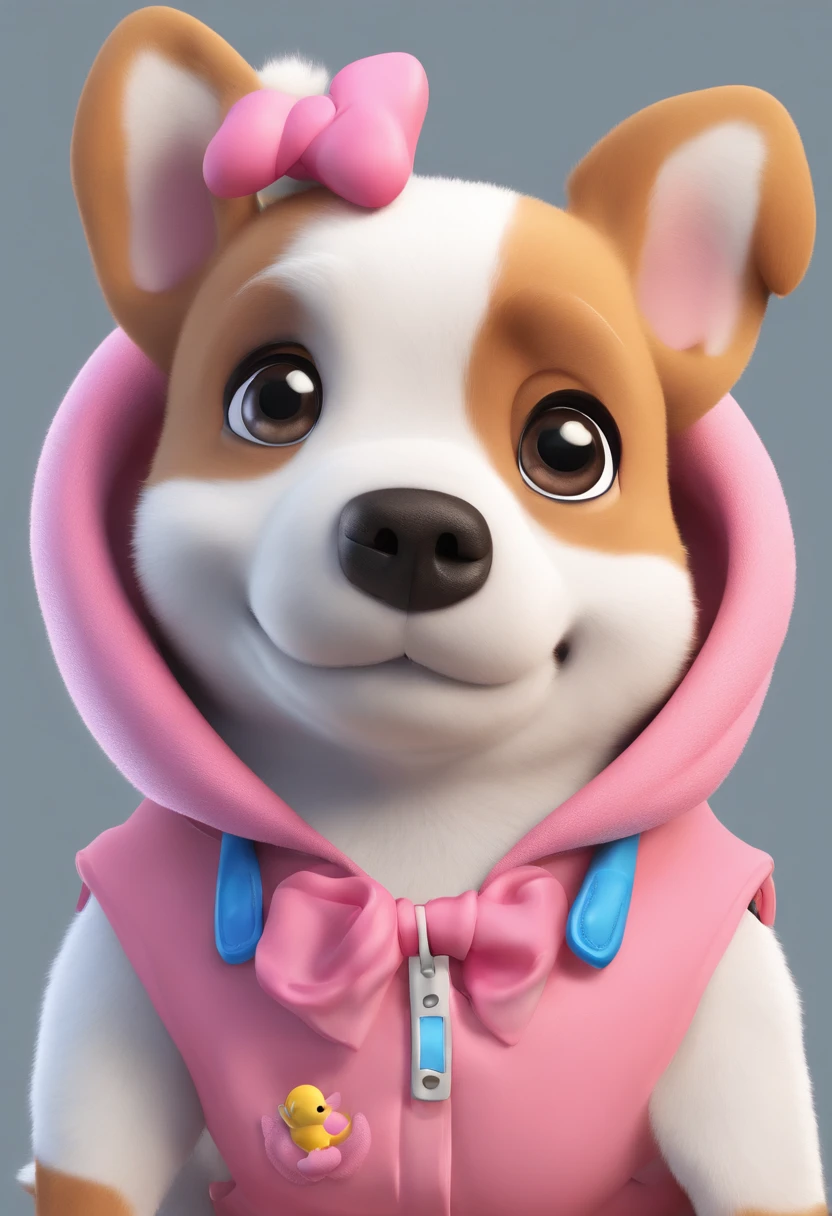 ((best quality)), ((master part)), ((desenhos animados realistas)), ((Personagem perfeito)) - Um retrato frontal meticulosamente detalhado e realista de um cachorro com pelo enrolado escuro  e uma coleira rosa. The dog looks directly at the viewer, Establish a Cute Presence. The image captures their distinctive facial features, Accurately showing the sparkle of your eyes . Skin is rendered with fine detail, aumentando o profissionalismo do retrato. Enviado para documentos oficiais, this portrait is presented in impressive 8K UHD resolution, Ensure clarity and unique protection.