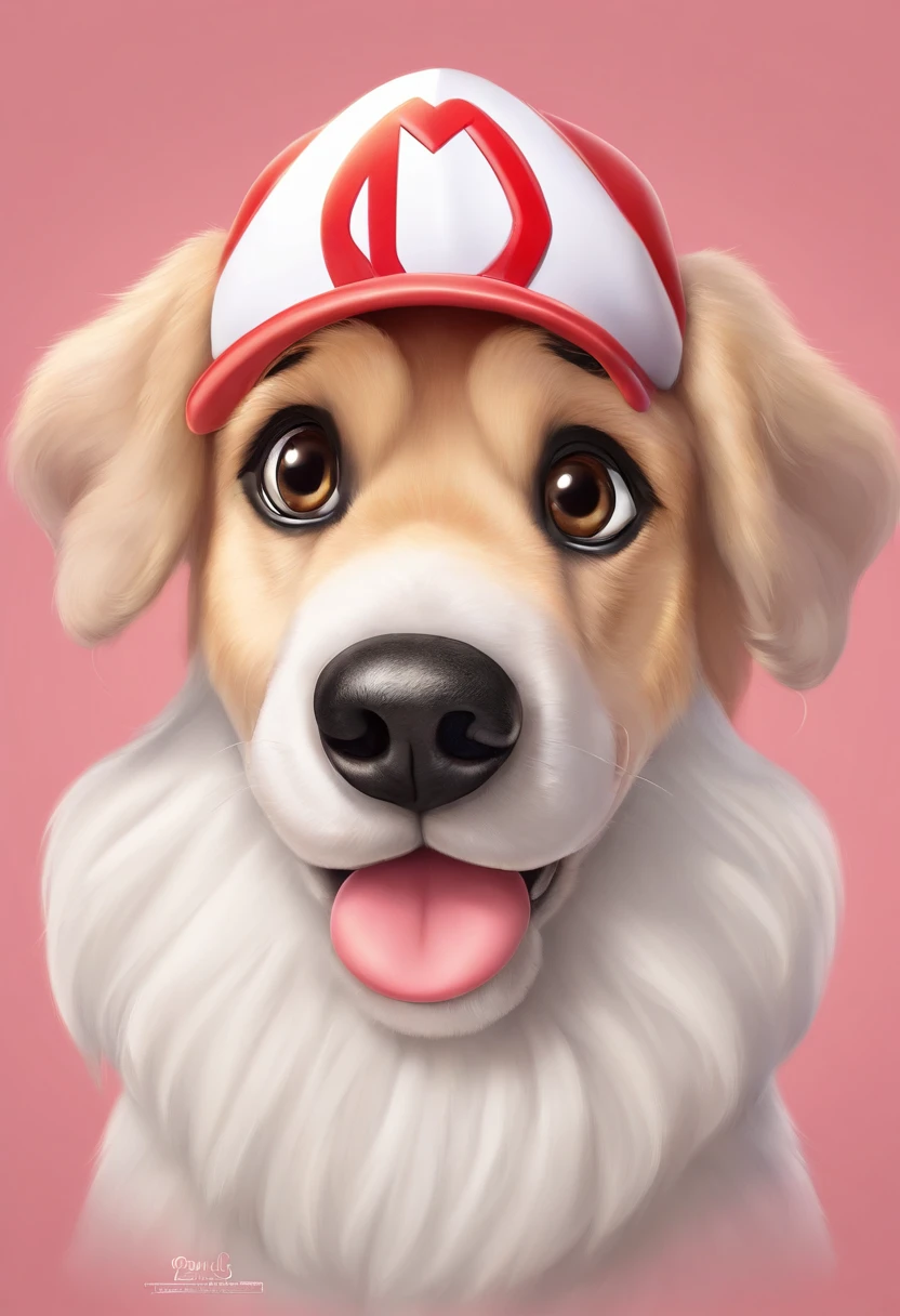 ((best quality)), ((master part)), ((desenhos animados realistas)), ((Personagem perfeito)) - Um retrato frontal meticulosamente detalhado e realista de um cachorro com pelo enrolado escuro e uma coleira rosa. The dog looks directly at the viewer, Establish a Cute Presence. The image captures their distinctive facial features, Accurately showing the sparkle of your eyes . Skin is rendered with fine detail, aumentando o profissionalismo do retrato. Enviado para documentos oficiais, this portrait is presented in impressive 8K UHD resolution, Ensure clarity and unique protection.