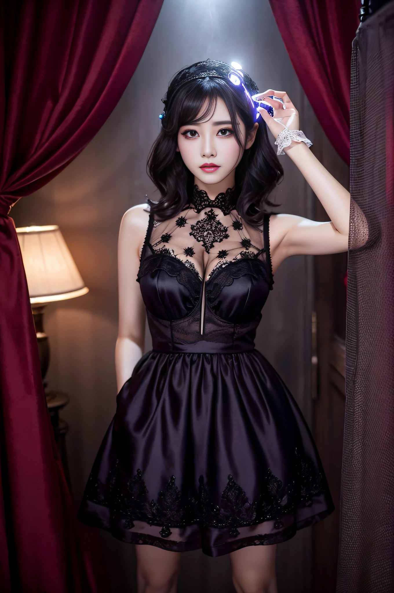 Charming beauties、Dyed in darkness、lacy fabric、Brainwashing makeup、Brainwashing device、brainwashed