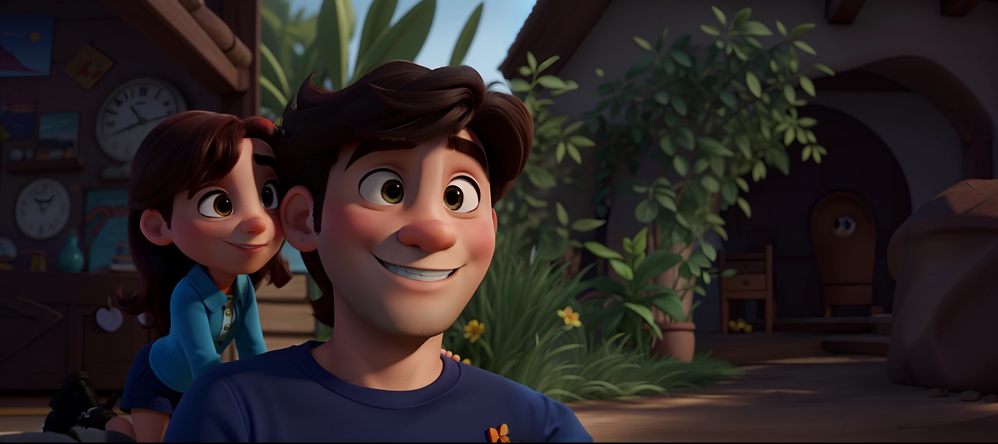 casal no estilo disney pixar, alta qualidade, melhor qualidade