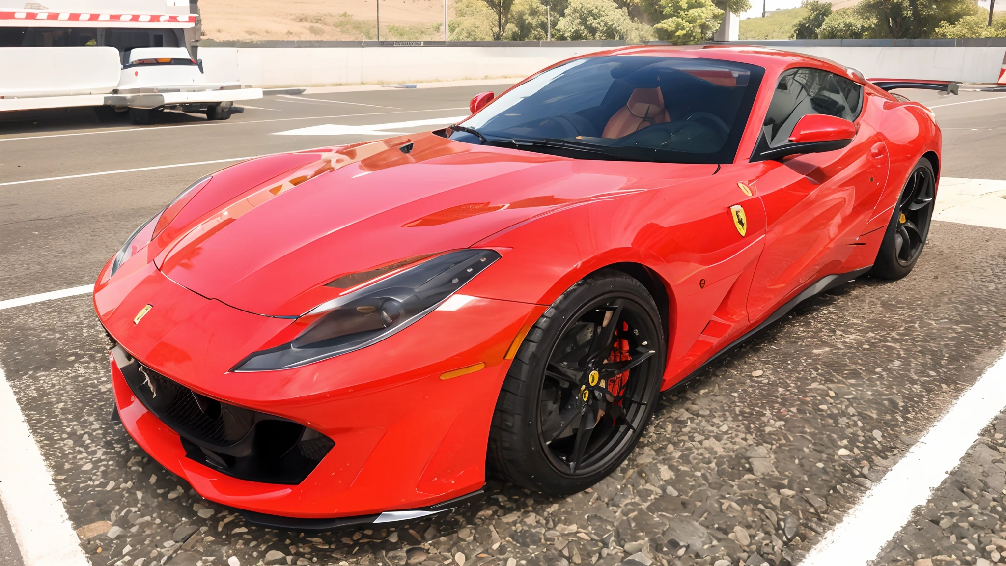 Real red Ferrari 812 gts