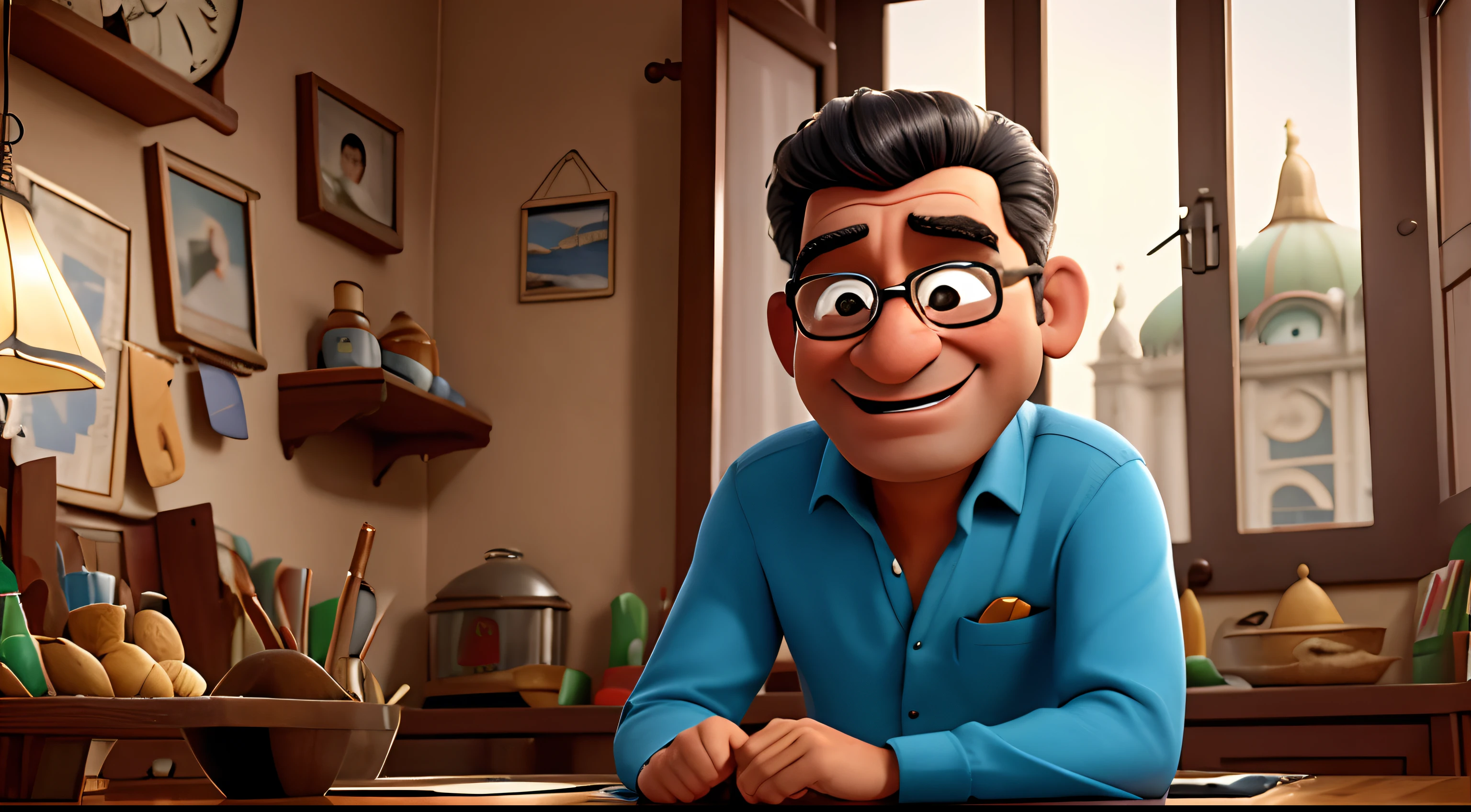 Hoje, O humor do pai era muito feliz, because uncle got a call from London saying he's coming to Pakistan.