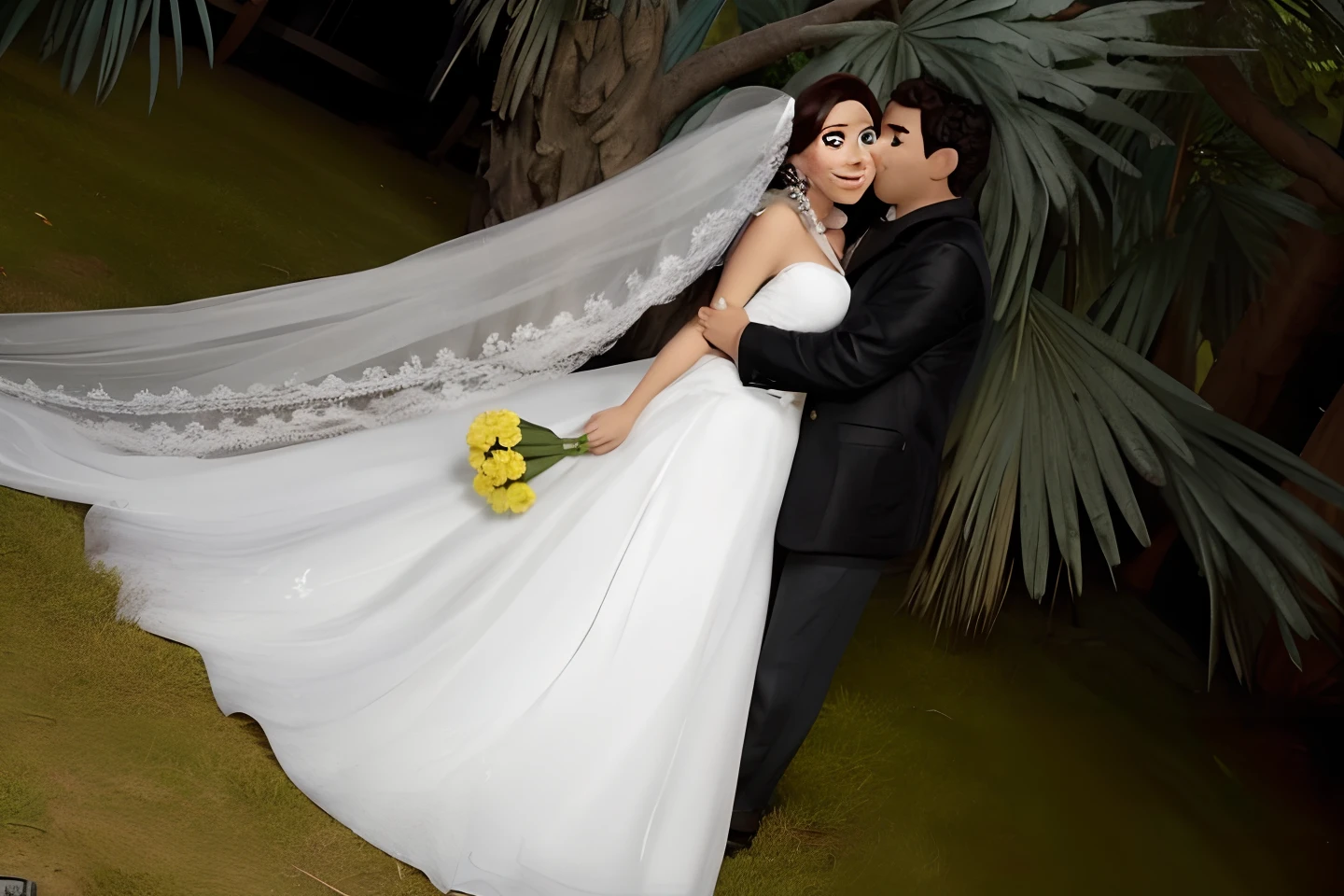 Desenvolver uma foto de casal, felizes, no estilo PIXAR