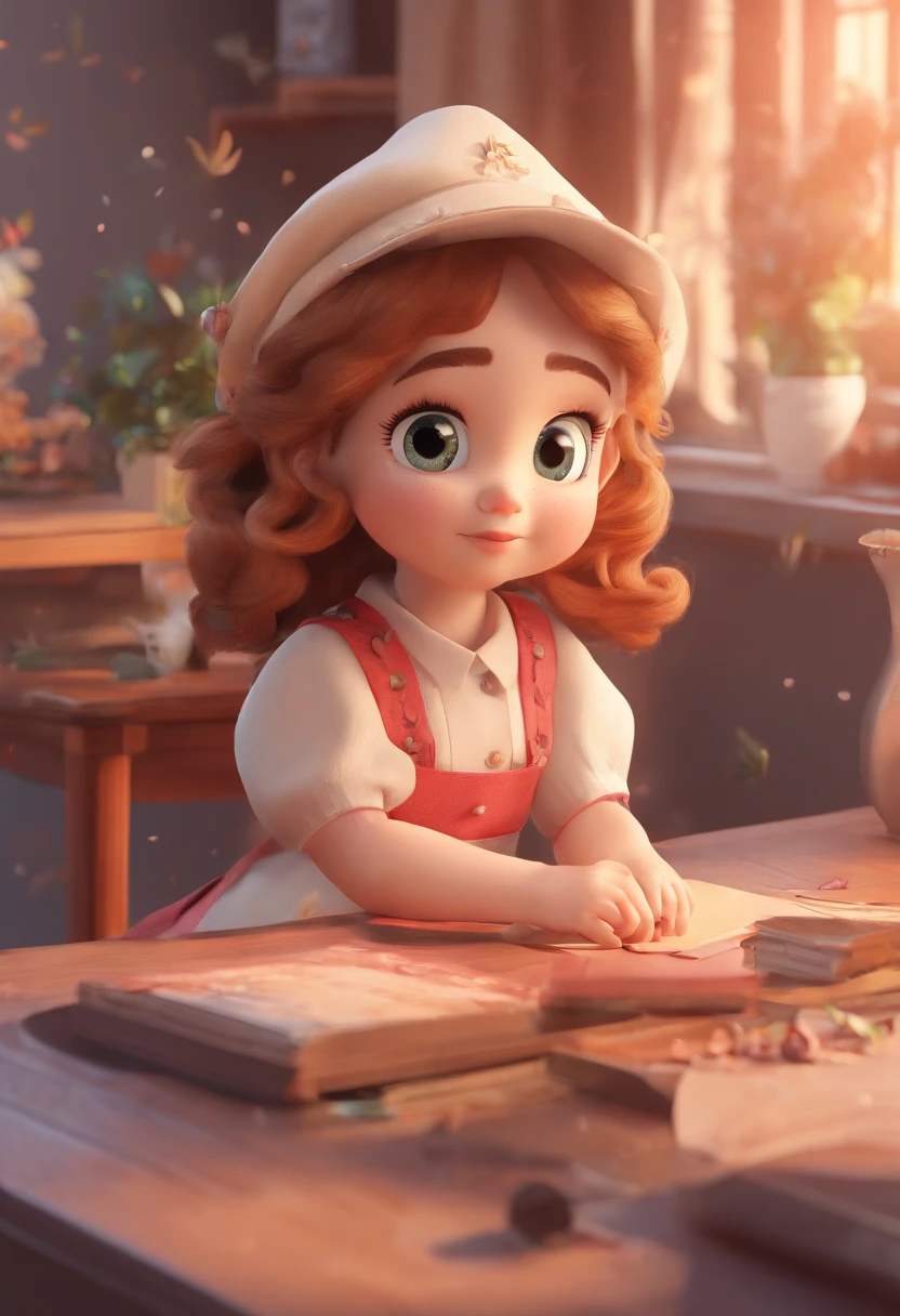 best quality, master part, fotorrealista, extremamente detalhado CG unidade 8k papel de parede, Chibi,1girl, Elsa,sozinho, cheio_corpo, sorrir, Olhando_em_visualizador, ao ar livre,