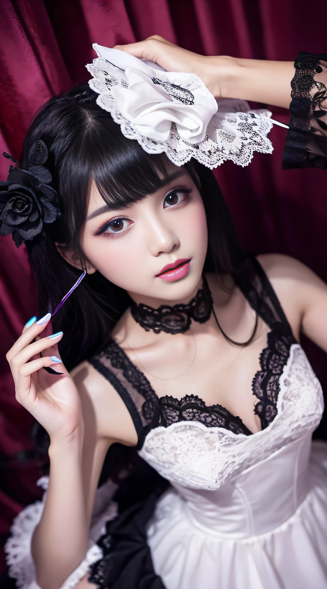 Charming beauties、Dyed in darkness、lacy fabric、Brainwashing makeup、Brainwashing device、brainwashed