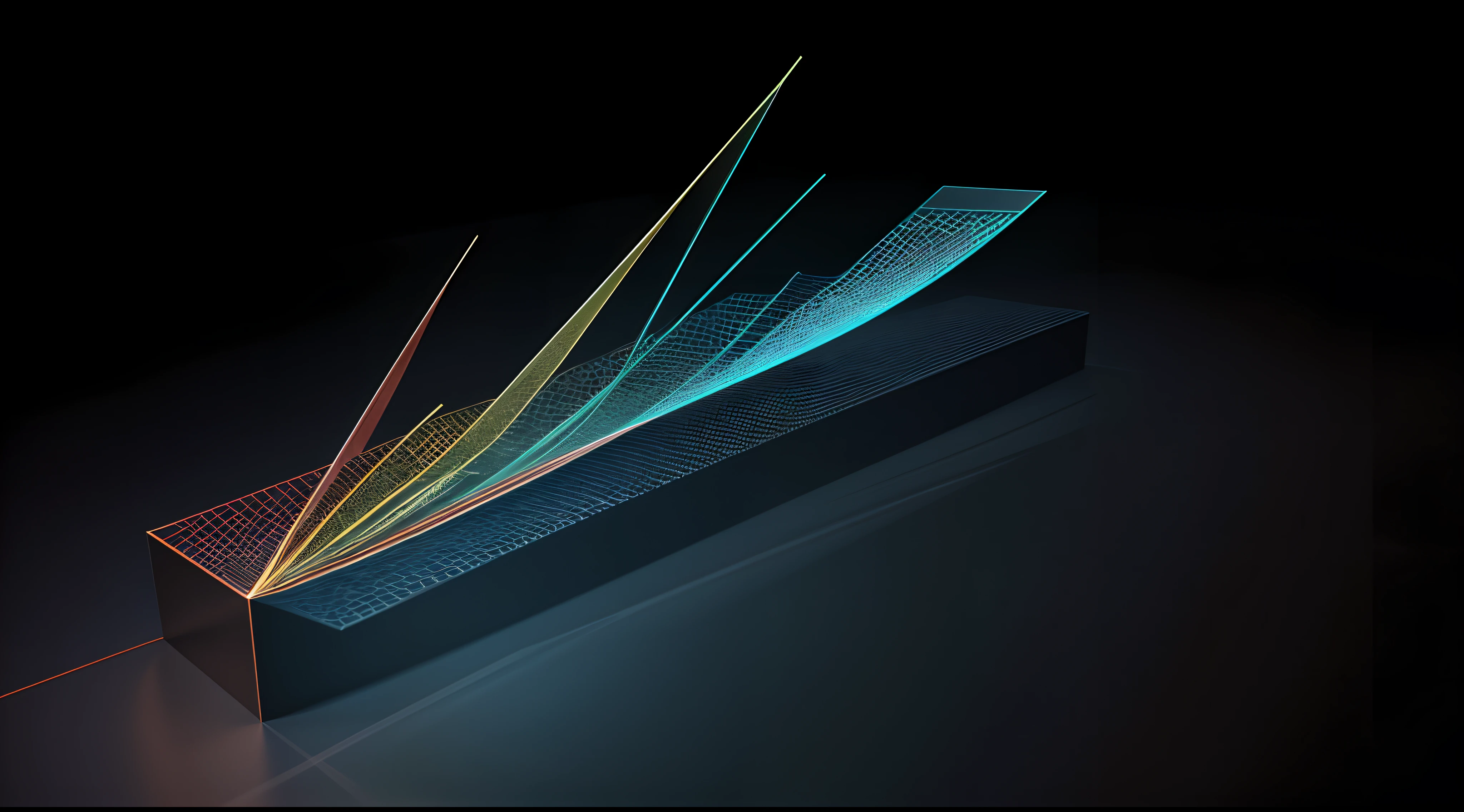 Engaging 3D visualization featuring stunning graphs、glinting