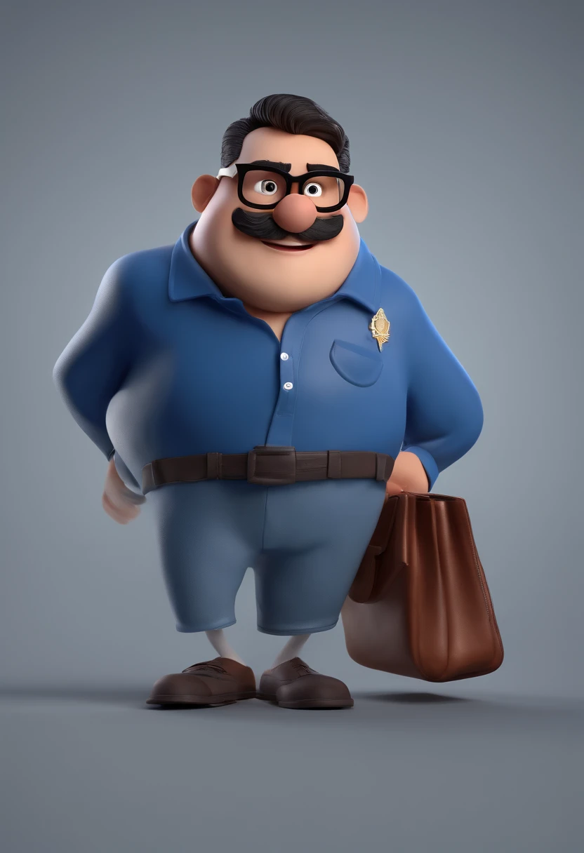 Cartoon character of a man with black glasses and a blue shirt, animation character, Caractere estilizado, animation style rendering, 3D estilizado, Arnold Maya render, 3 d render stylized, toon render keyshot, Personagem 3D, Personagem 3D, 3d rendering stylized, 3 d character render, personagem de desenho animado, Personagem de close up, Pose de personagem, (Estilo Pixar) (master part:1.2) (Bokeh) (best quality) (pele detalhada) (textura detalhada) (8k) (argila) (Cinematic lighting) (foco nítido