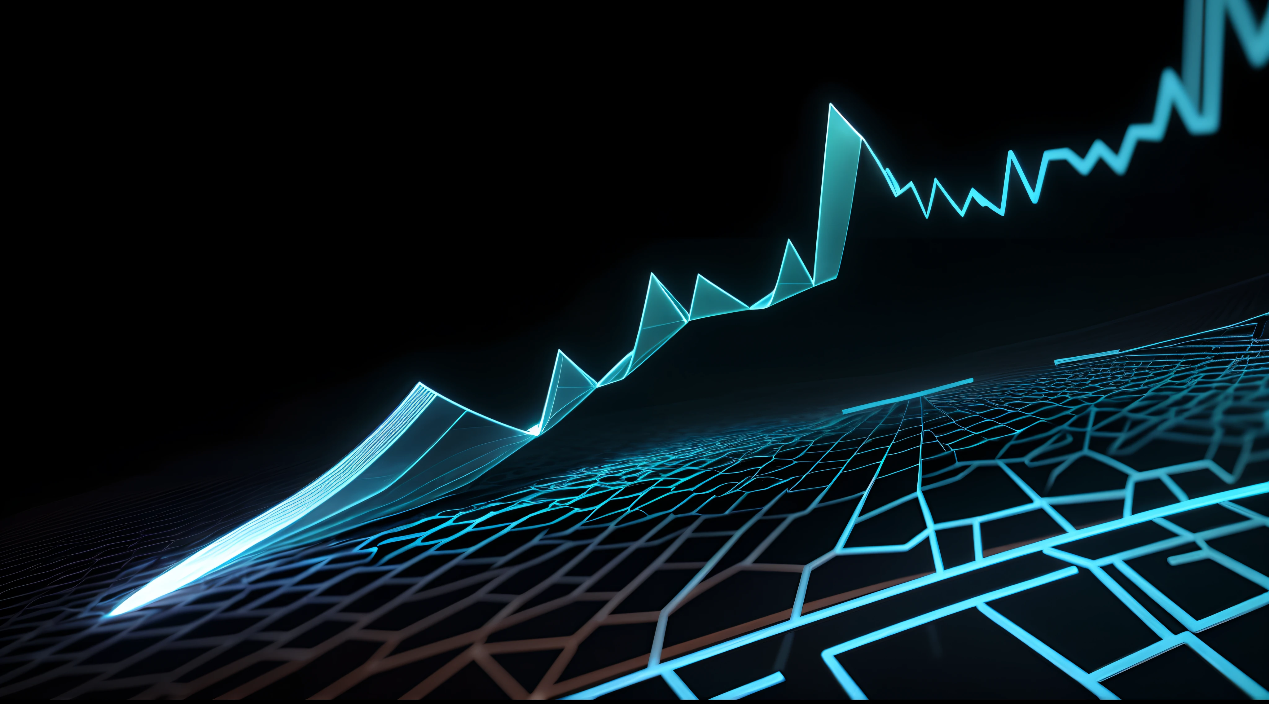 Engaging 3D visualization featuring stunning graphs、glinting