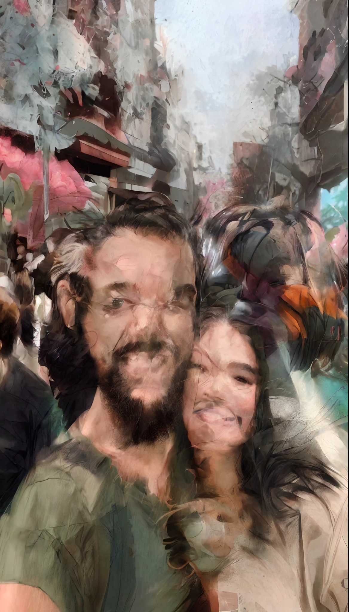 there is a man and woman taking a selfie in the park, tirado no iphone 1 3 pro, imagem de perfil, with a kid, tirado no iphone 14 pro, foto de perfil, Eloy Morales, Directed by: David Ruby, foto de perfil, Rua Juliana, com verruga, Condutor de Ene, Jose Miguel Romano Francisca, foto do perfil, 🤬 🤮 💕 🎀
