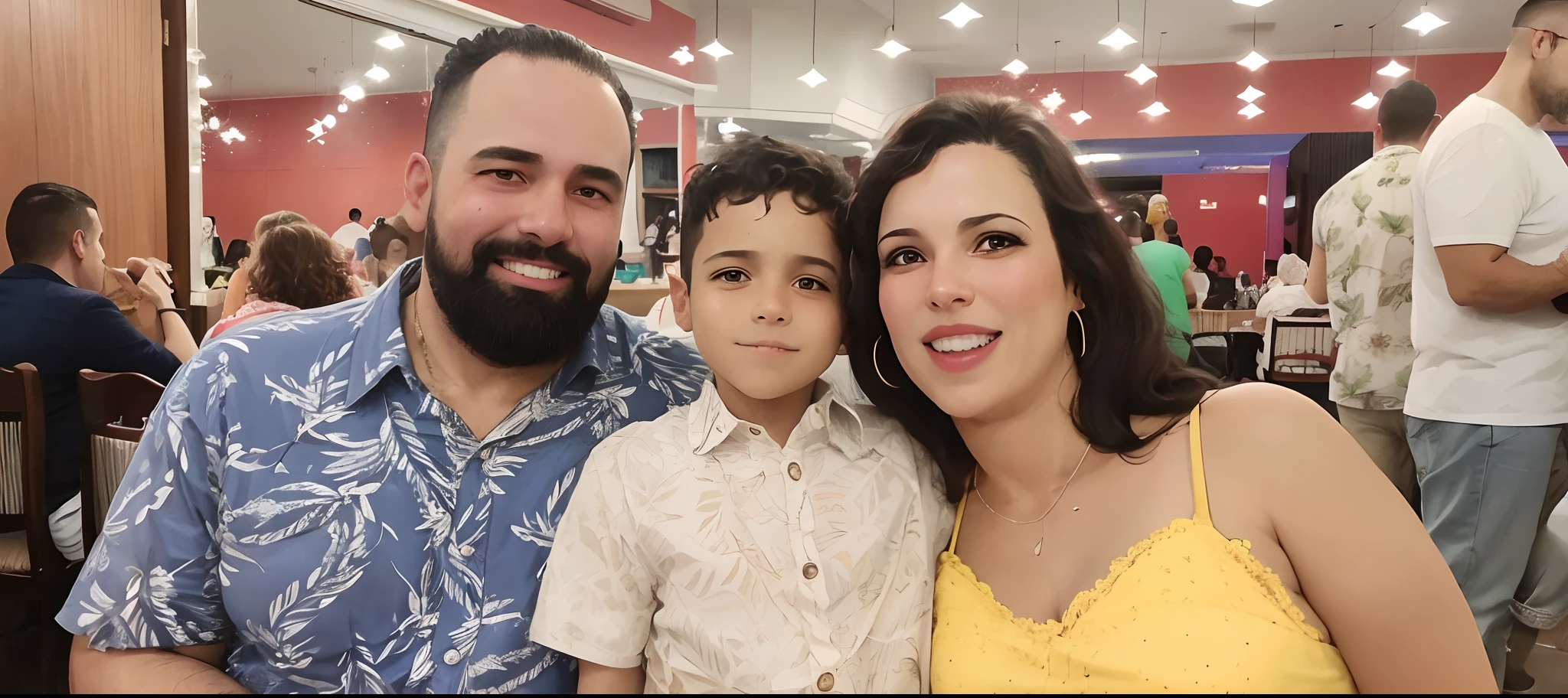 There's a man and a woman and a boy sitting at the table, marido esposa e filho, Directed by: Nandor Soldier, divertindo-se, Happy family, Family photo, caio santos, 3 5 year brazilian mother, andrea rocha, Alanis Guillen, daniel mirante, Directed by: David Ruby, he is! cerca de 3 0 anos de idade